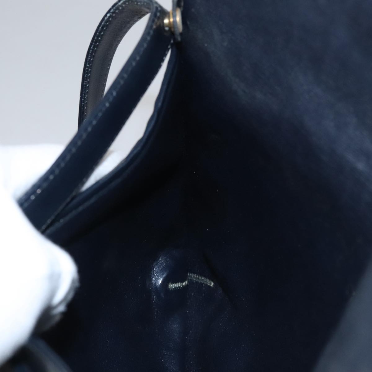 Christian Dior Trotter Canvas Shoulder Bag Navy Auth 109698