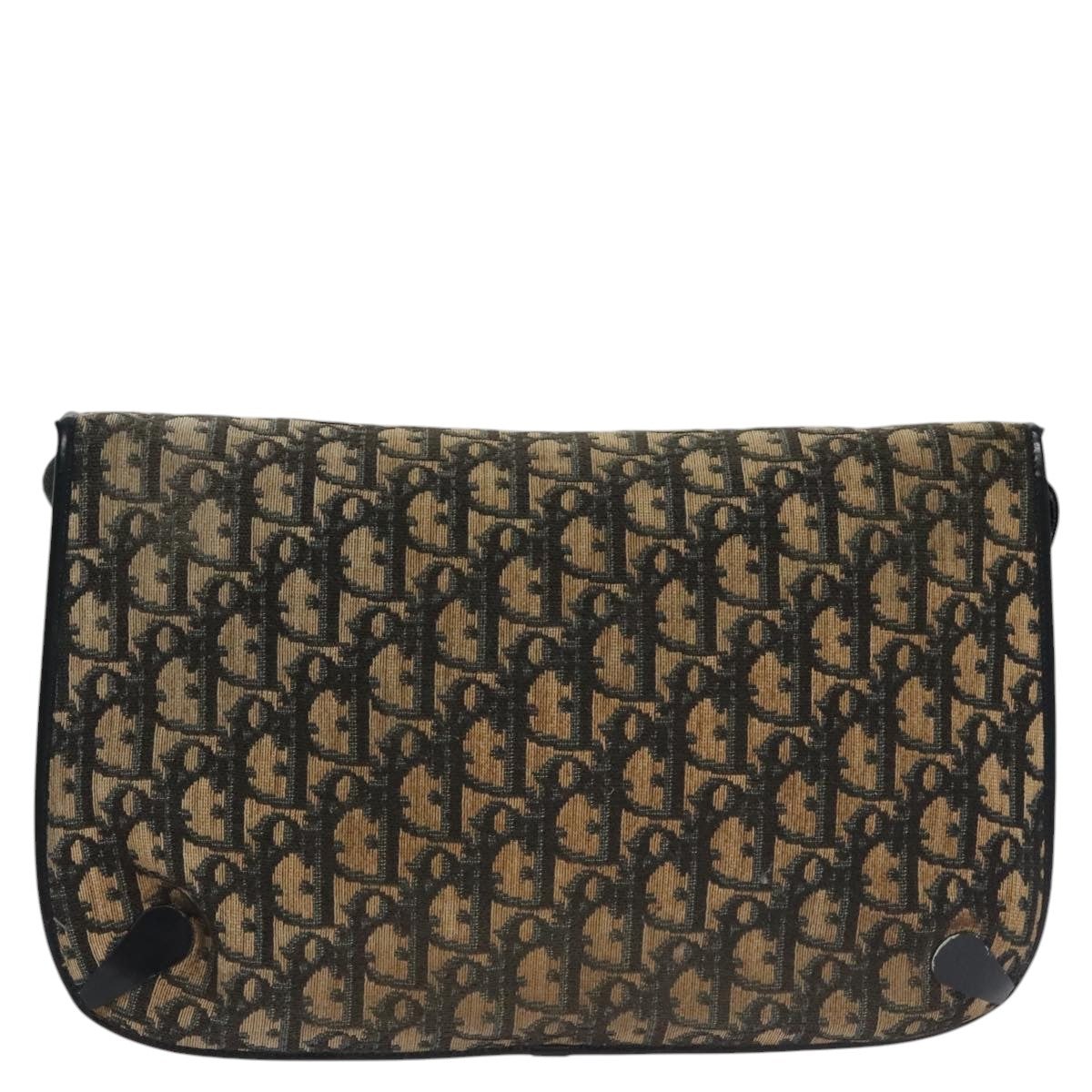 Christian Dior Trotter Canvas Shoulder Bag Navy Auth 109698