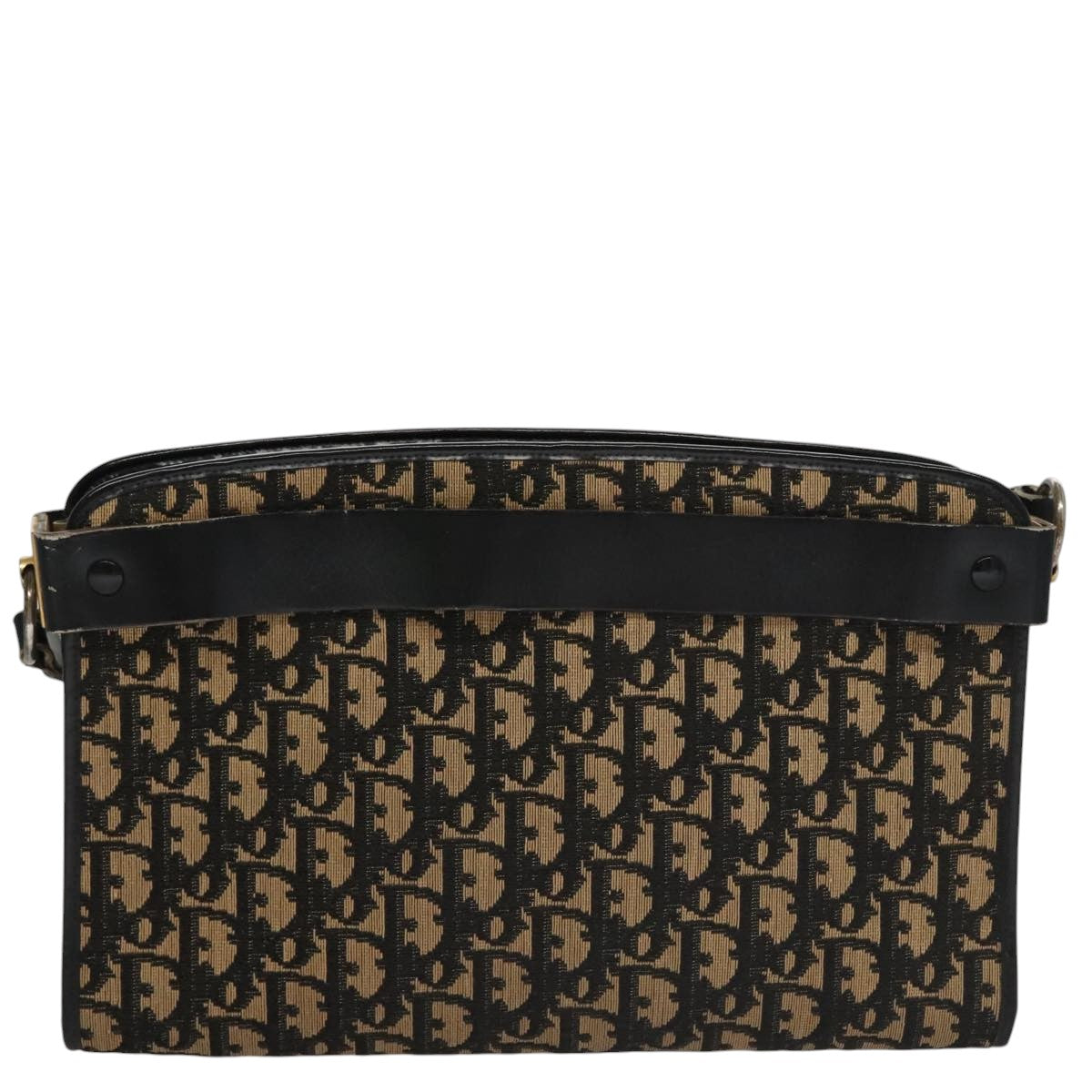 Christian Dior Trotter Canvas Shoulder Bag Navy Auth 109699