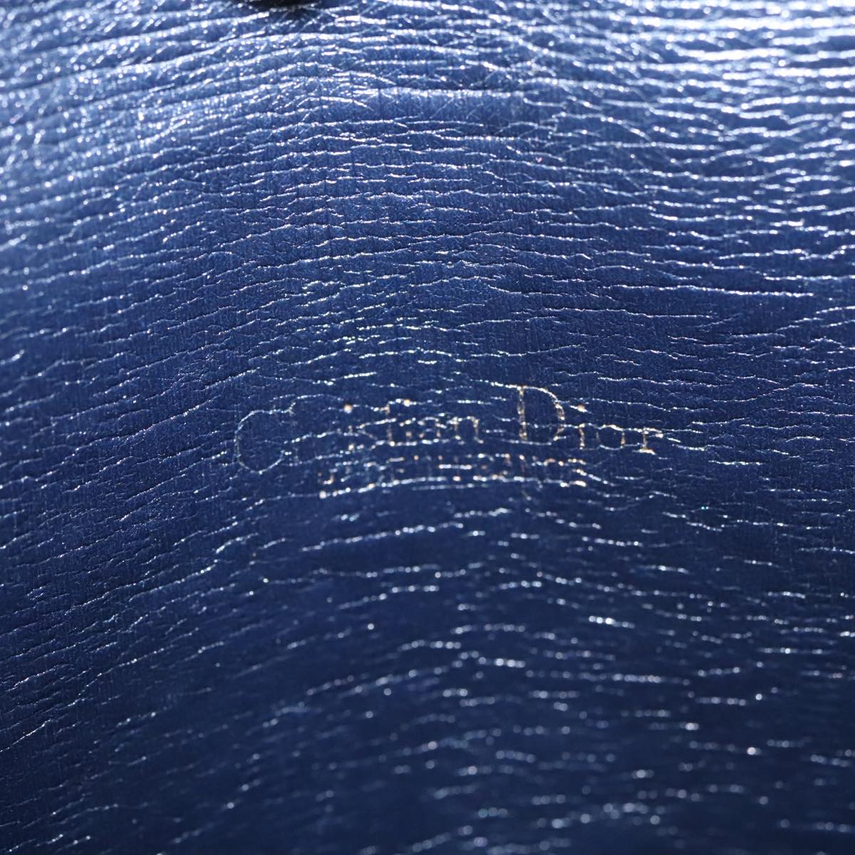 Christian Dior Trotter Canvas Shoulder Bag Navy Auth 109700