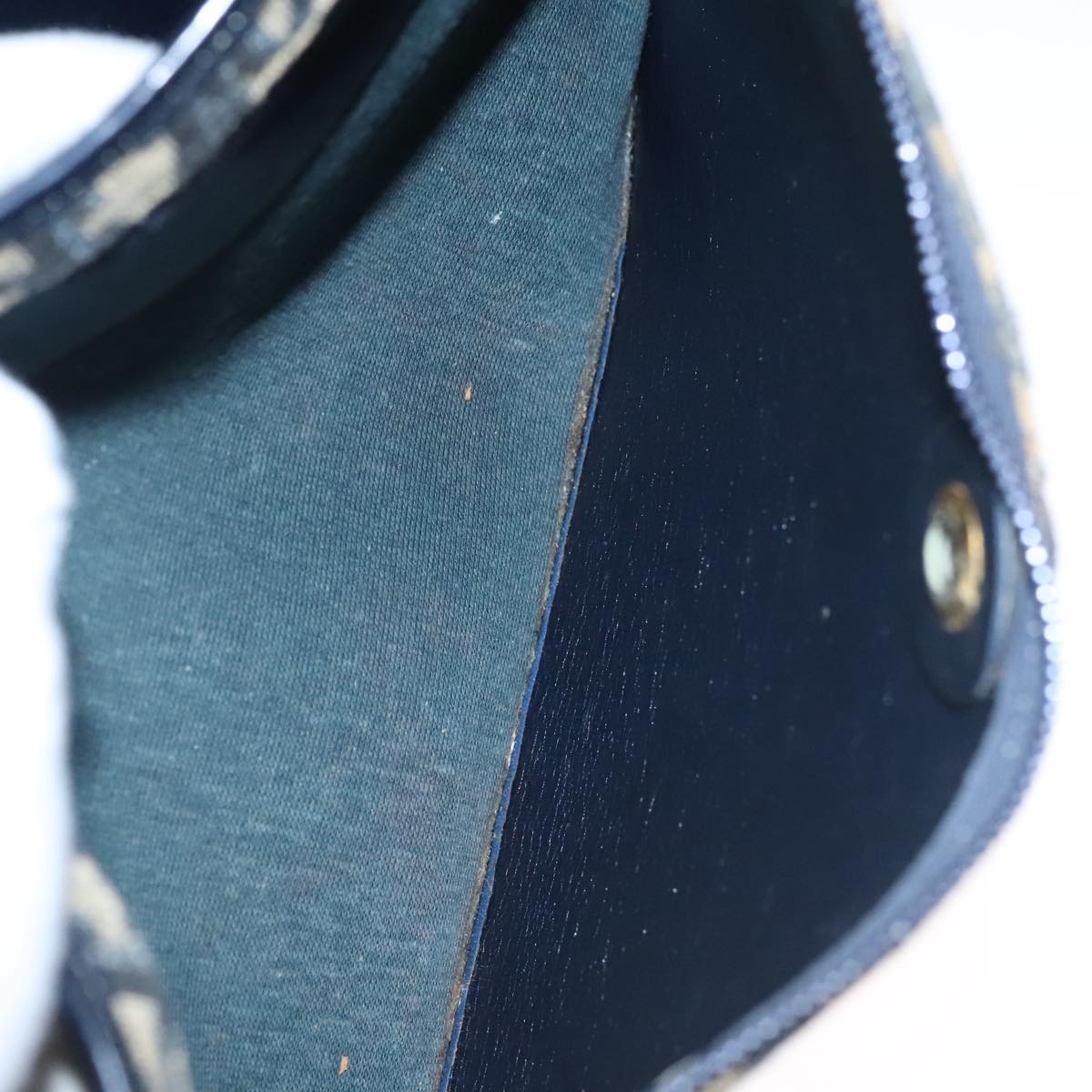 Christian Dior Trotter Canvas Shoulder Bag Navy Auth 109700