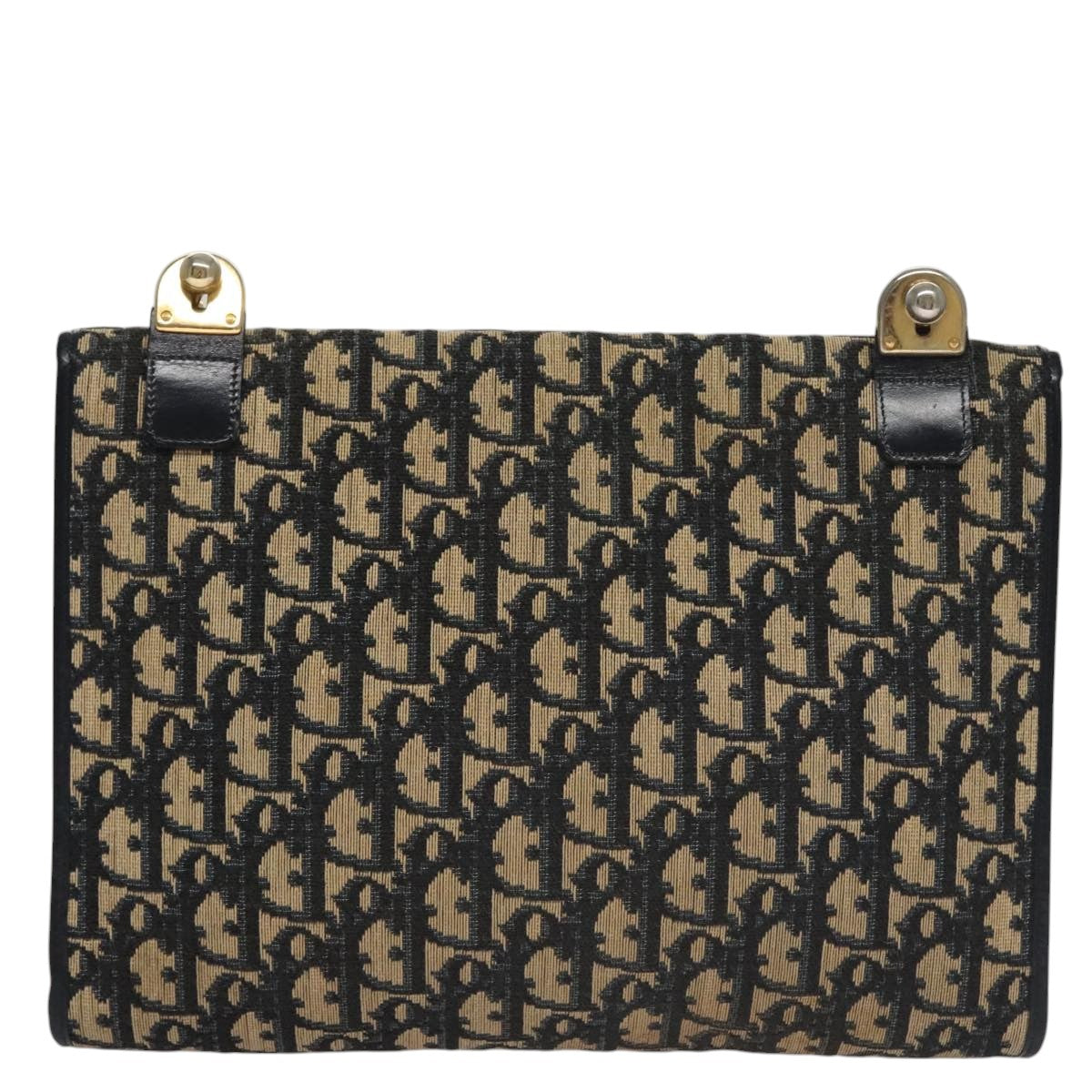 Christian Dior Trotter Canvas Shoulder Bag Navy Auth 109700