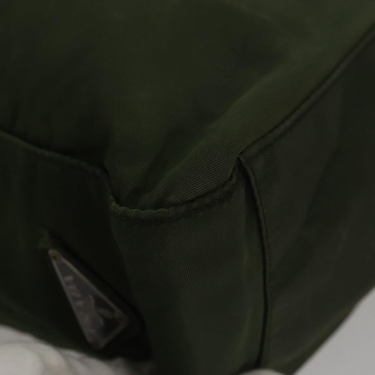 PRADA Shoulder Bag Nylon Khaki Auth 109706