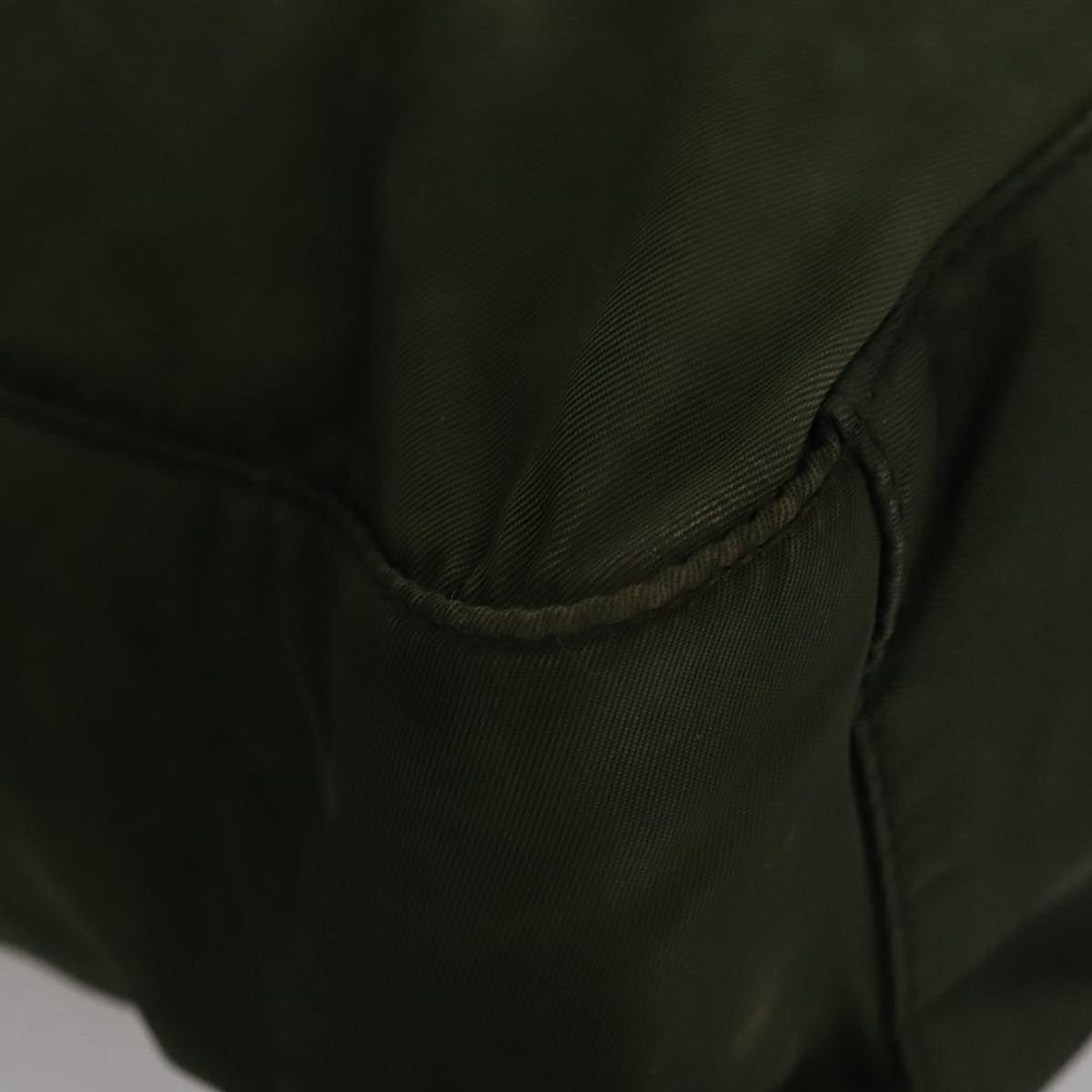 PRADA Shoulder Bag Nylon Khaki Auth 109706