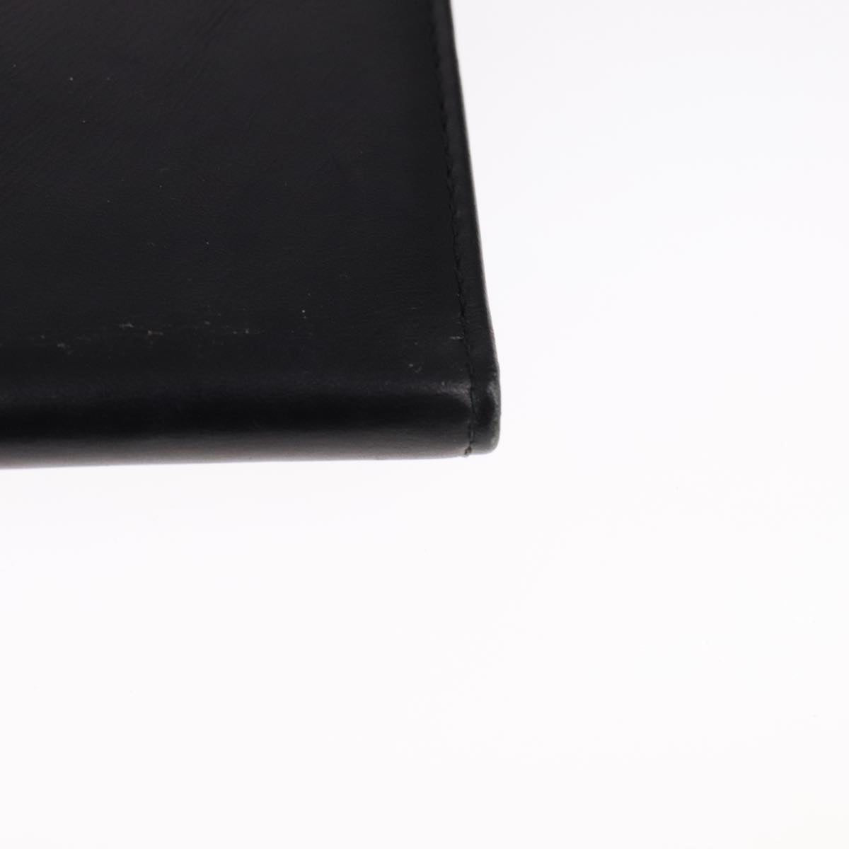 Salvatore Ferragamo Gancini Shoulder Wallet Leather Gold Black Auth 109714