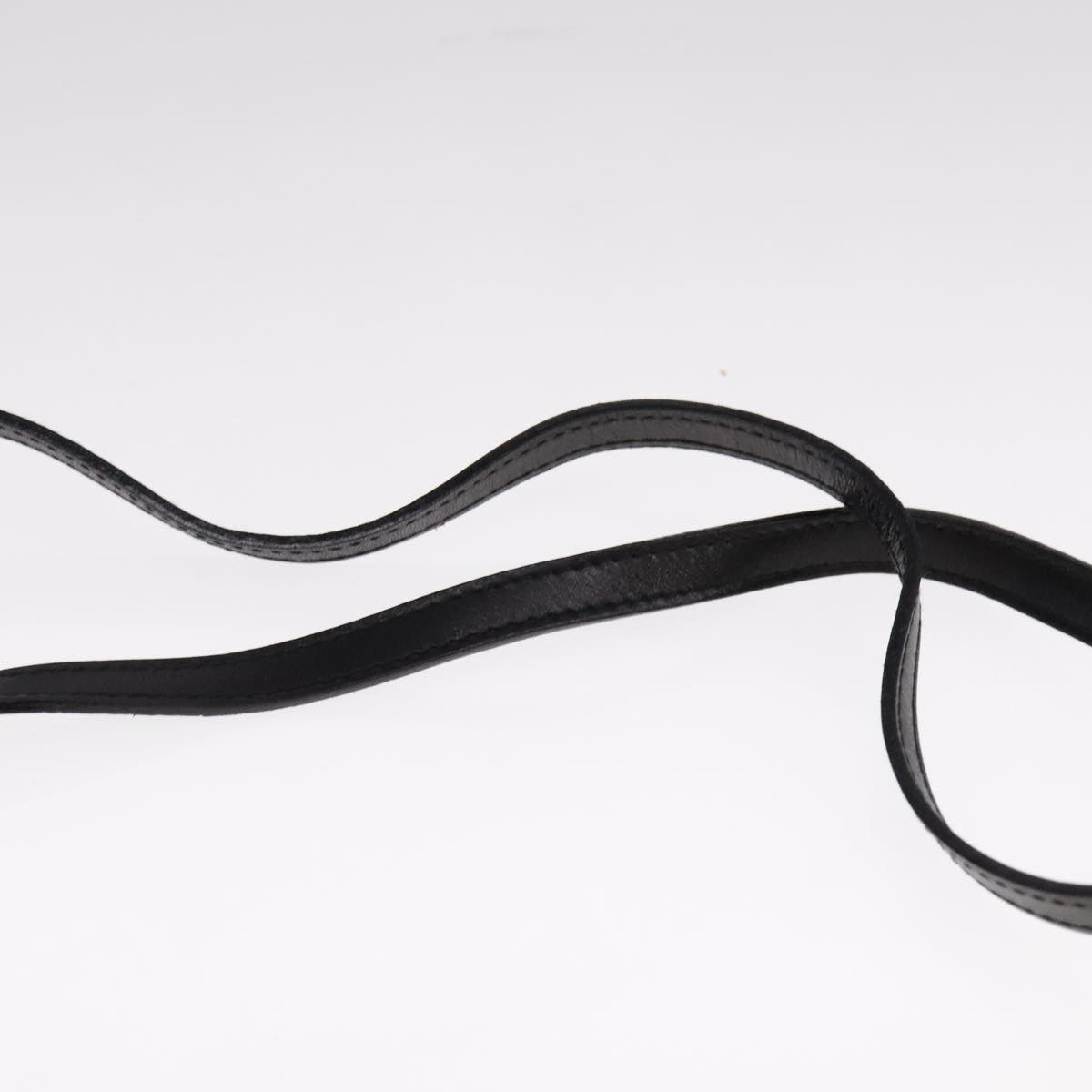 Salvatore Ferragamo Gancini Shoulder Wallet Leather Gold Black Auth 109714