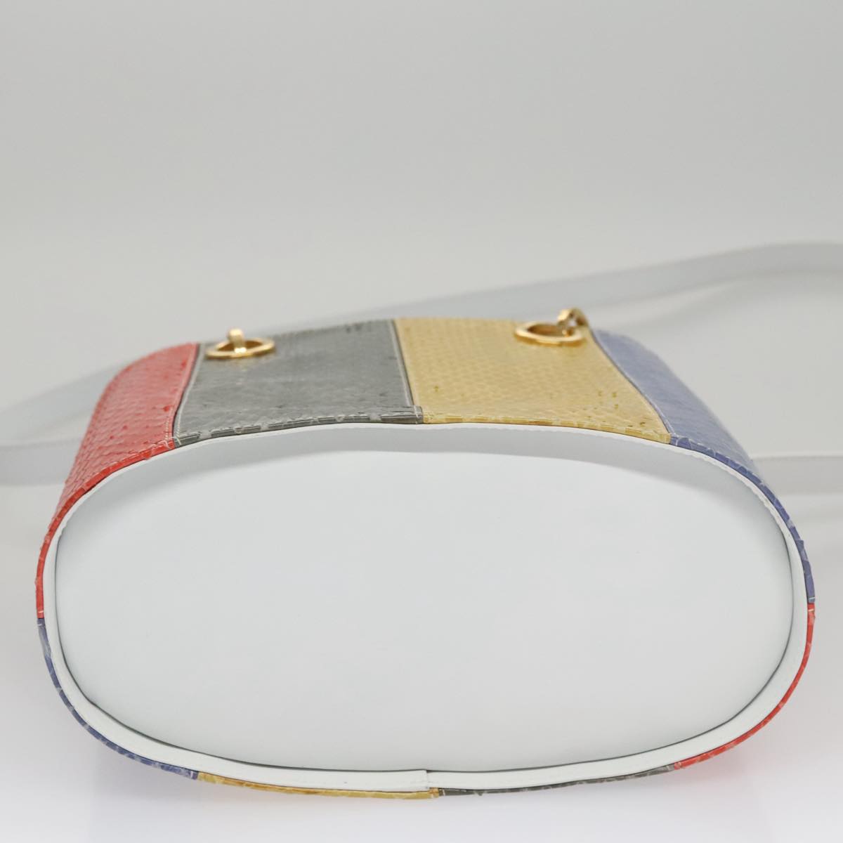 Salvatore Ferragamo Gancini Embossing Bag Leather 2way Multicolor Auth 109792V