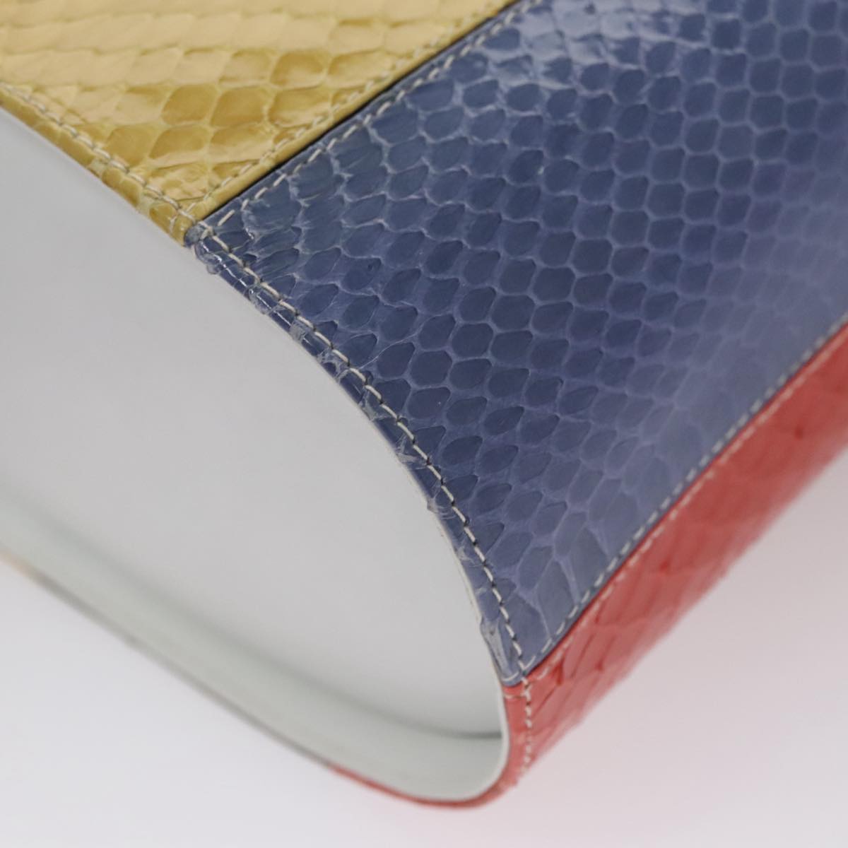 Salvatore Ferragamo Gancini Embossing Bag Leather 2way Multicolor Auth 109792V