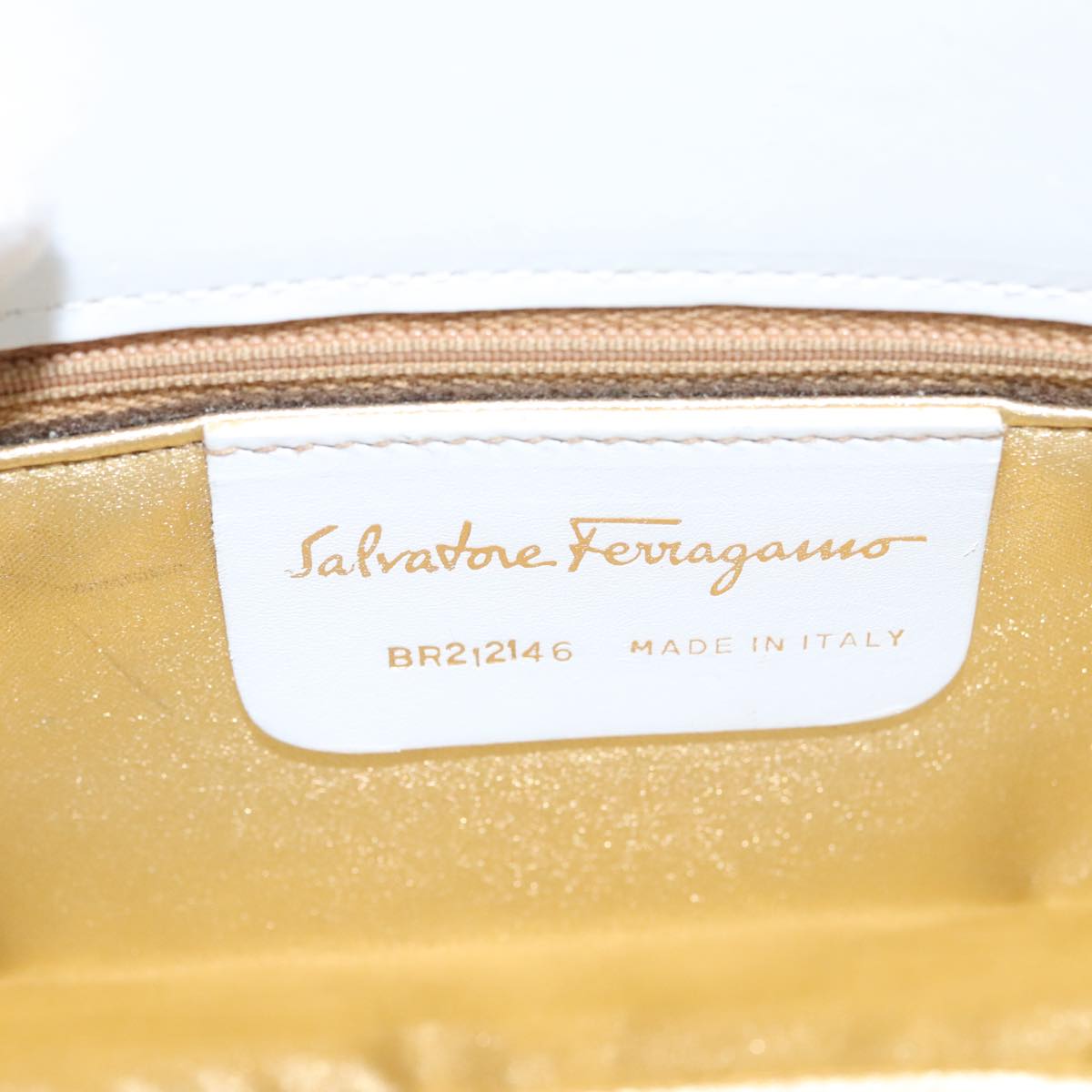 Salvatore Ferragamo Gancini Embossing Bag Leather 2way Multicolor Auth 109792V