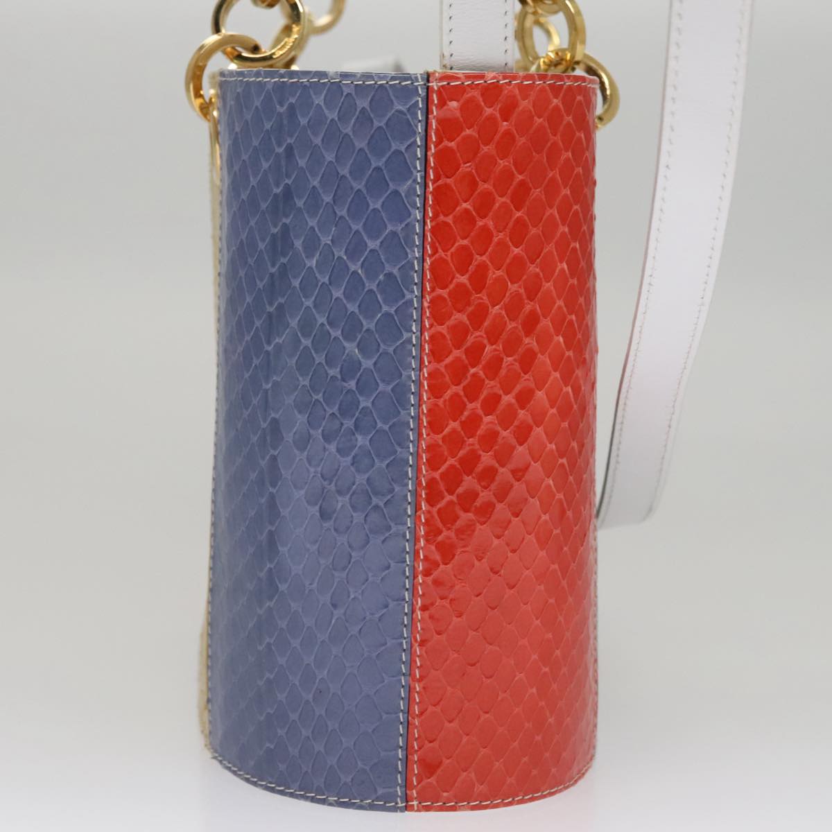 Salvatore Ferragamo Gancini Embossing Bag Leather 2way Multicolor Auth 109792V