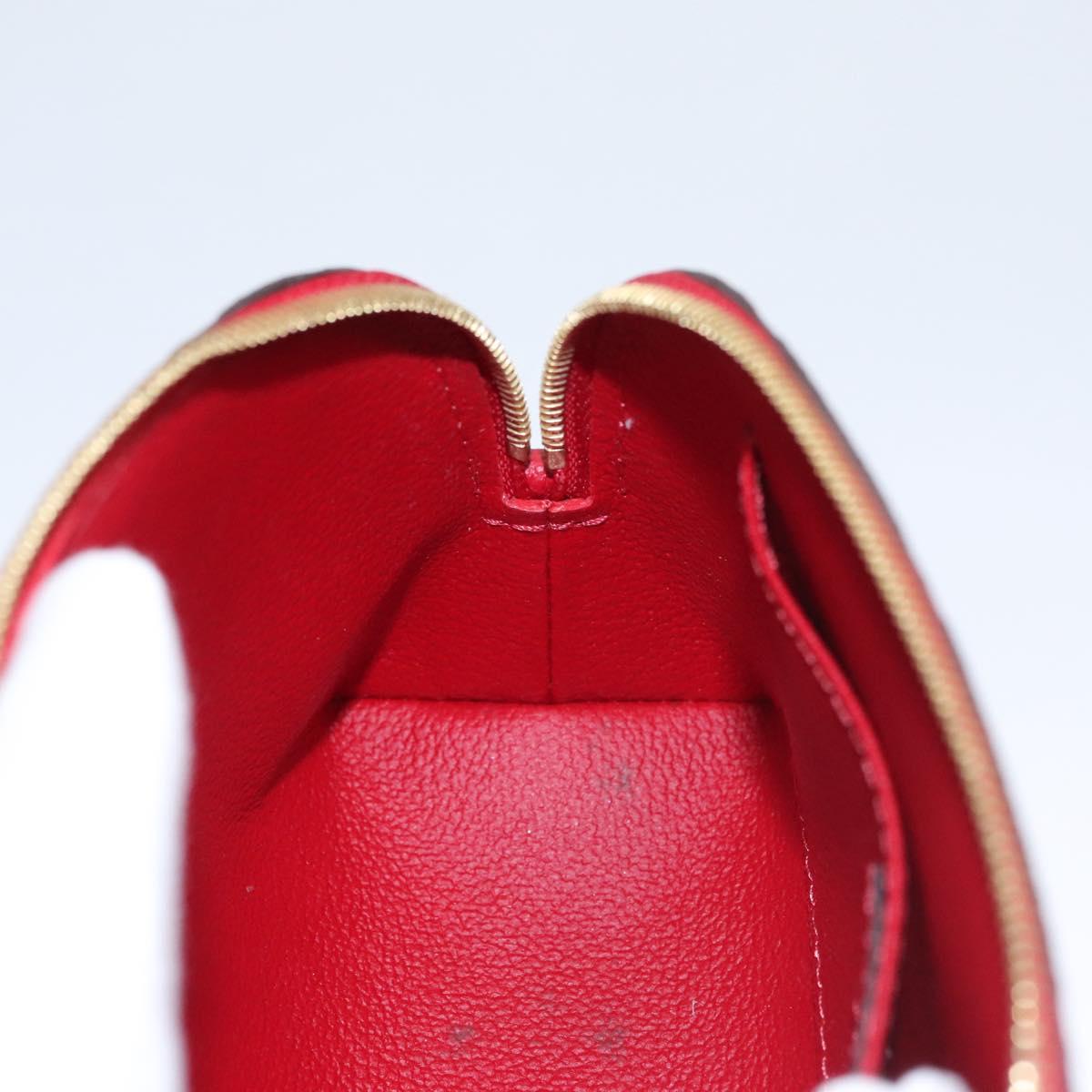 LOUIS VUITTON Monogram Empreinte Pochette Cosmetic PM Red M69414 LV Auth 109799A