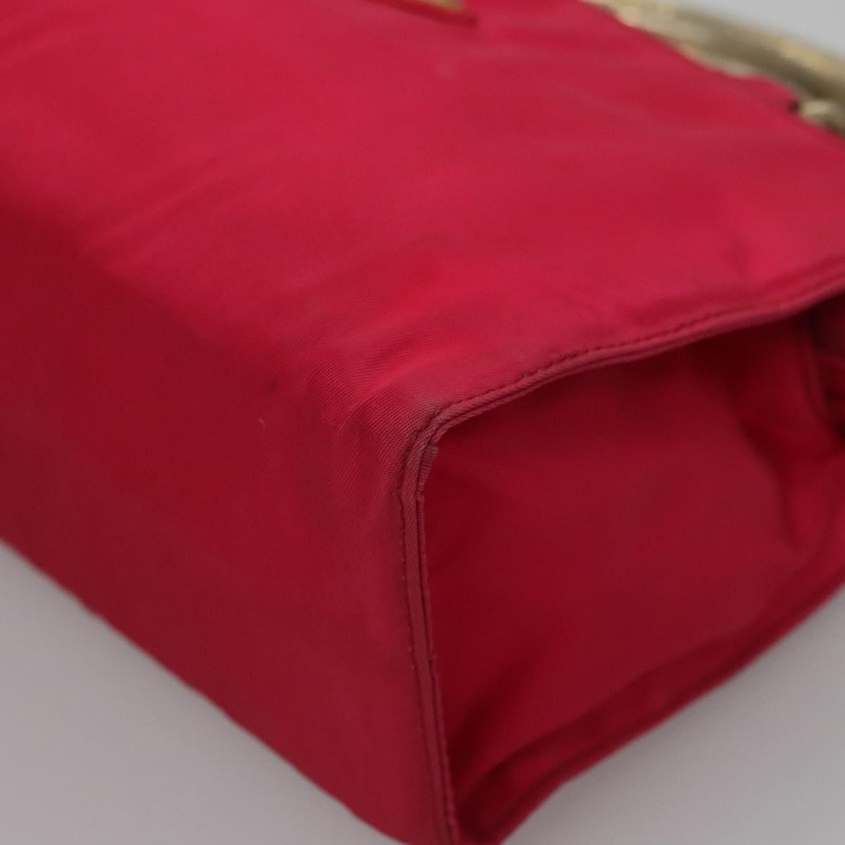 PRADA Hand Bag Nylon Pink Auth 109805