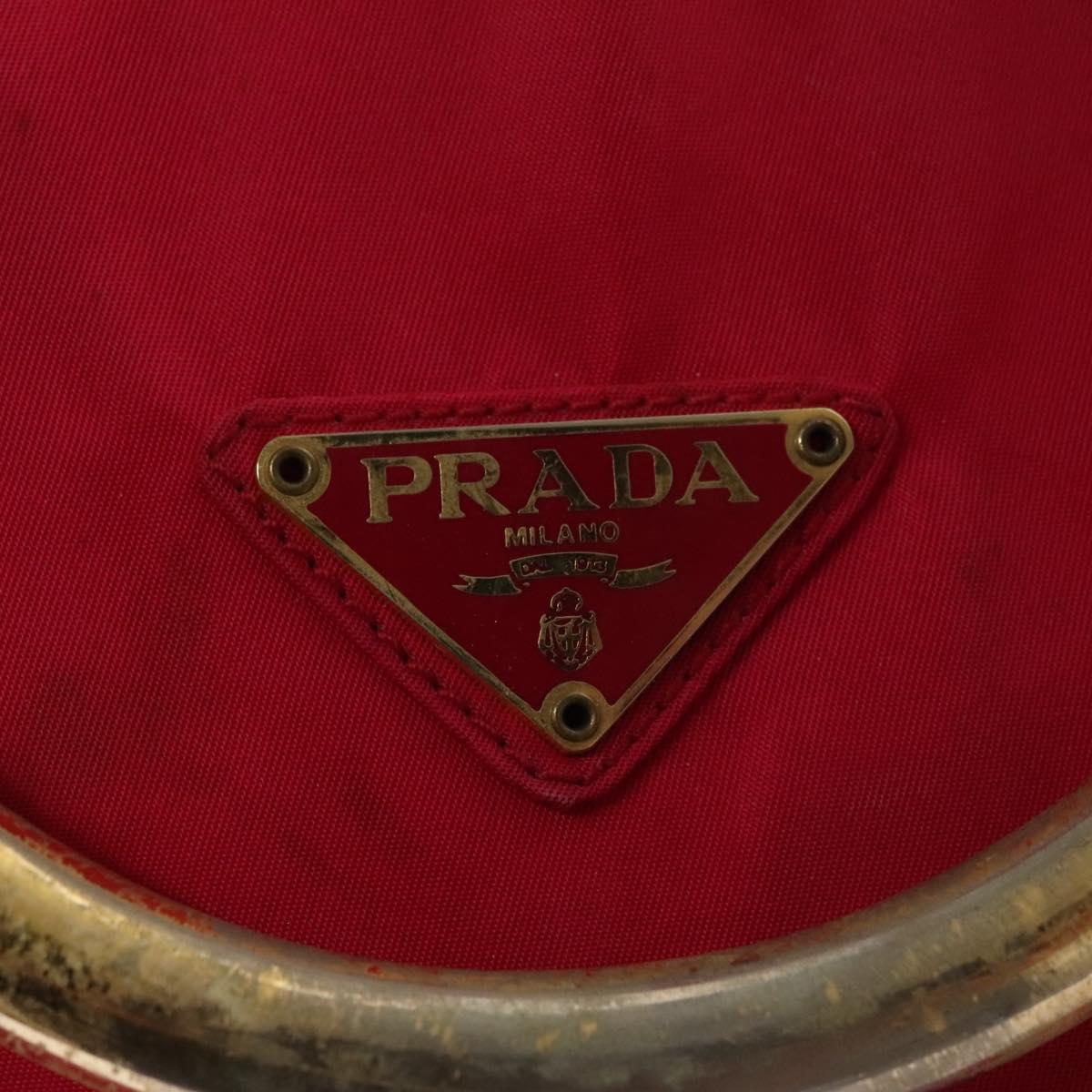 PRADA Hand Bag Nylon Pink Auth 109805