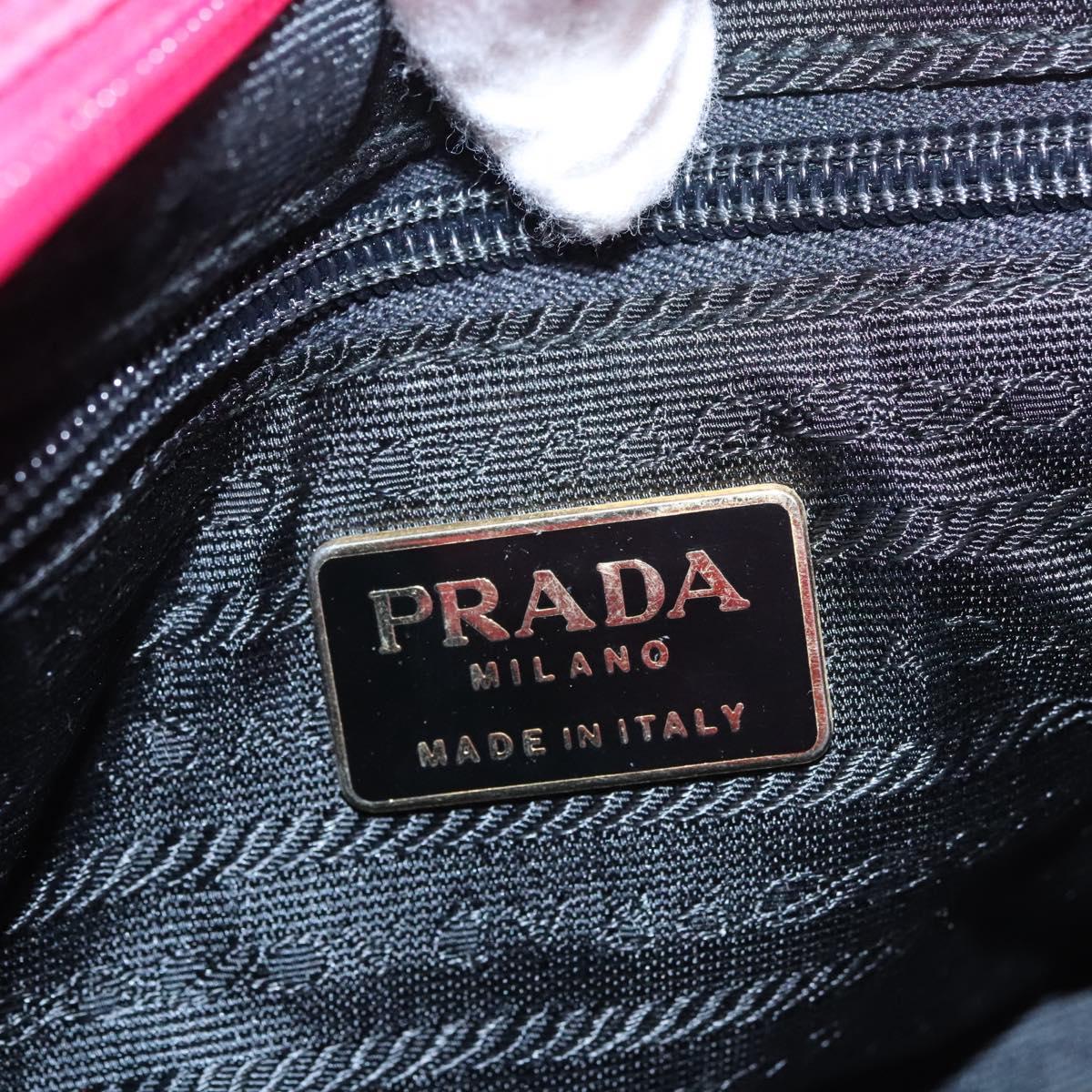 PRADA Hand Bag Nylon Pink Auth 109805
