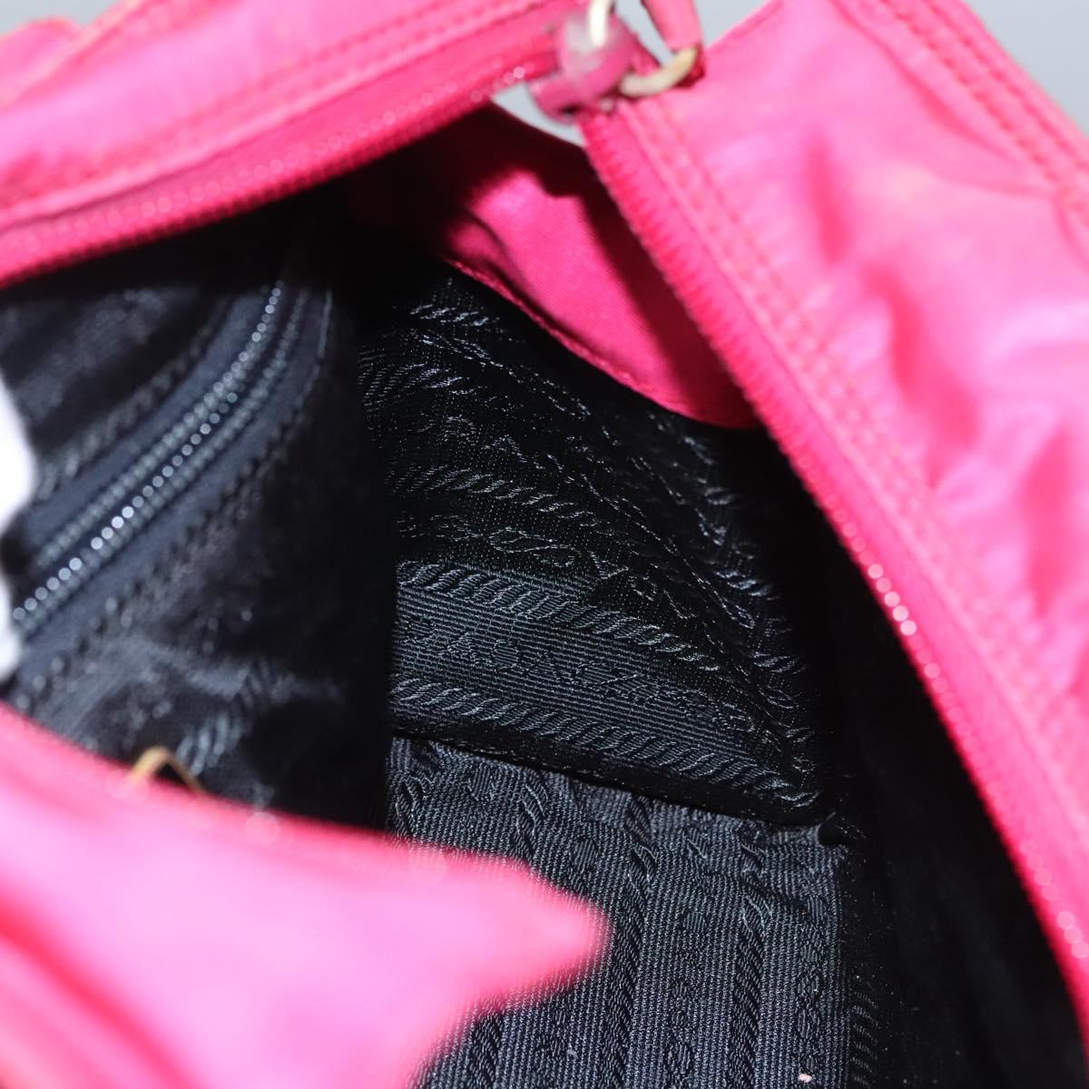 PRADA Hand Bag Nylon Pink Auth 109805