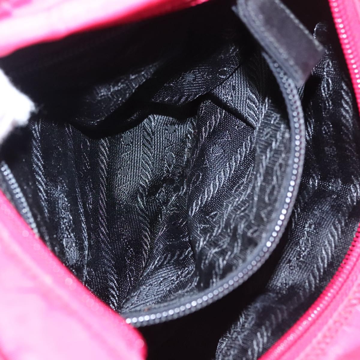 PRADA Hand Bag Nylon Pink Auth 109805
