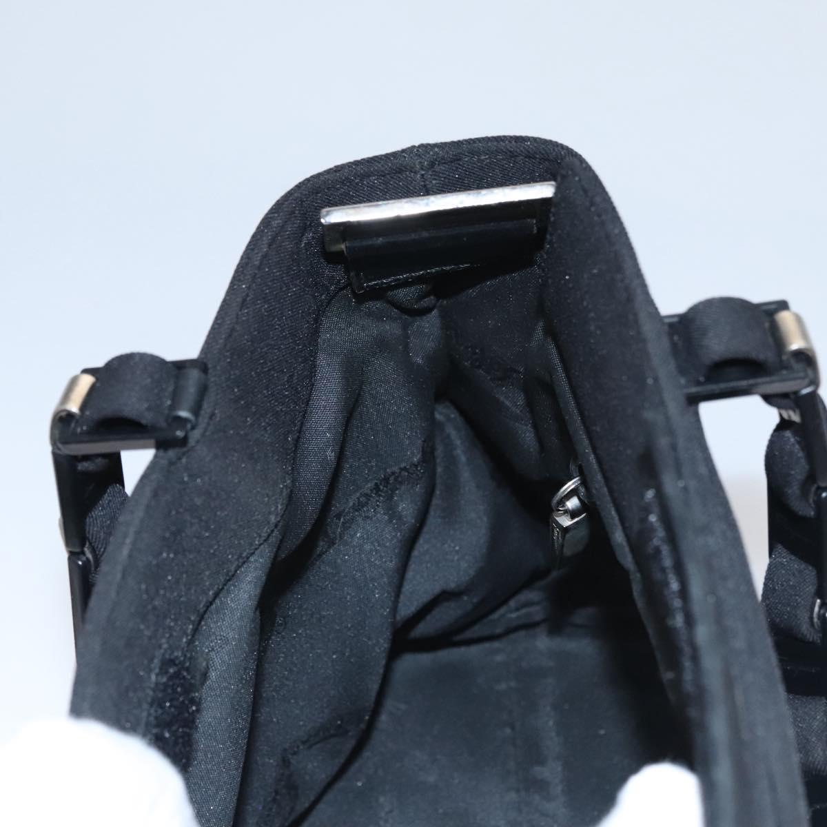 Salvatore Ferragamo Hand Bag Nylon Black Auth 109806