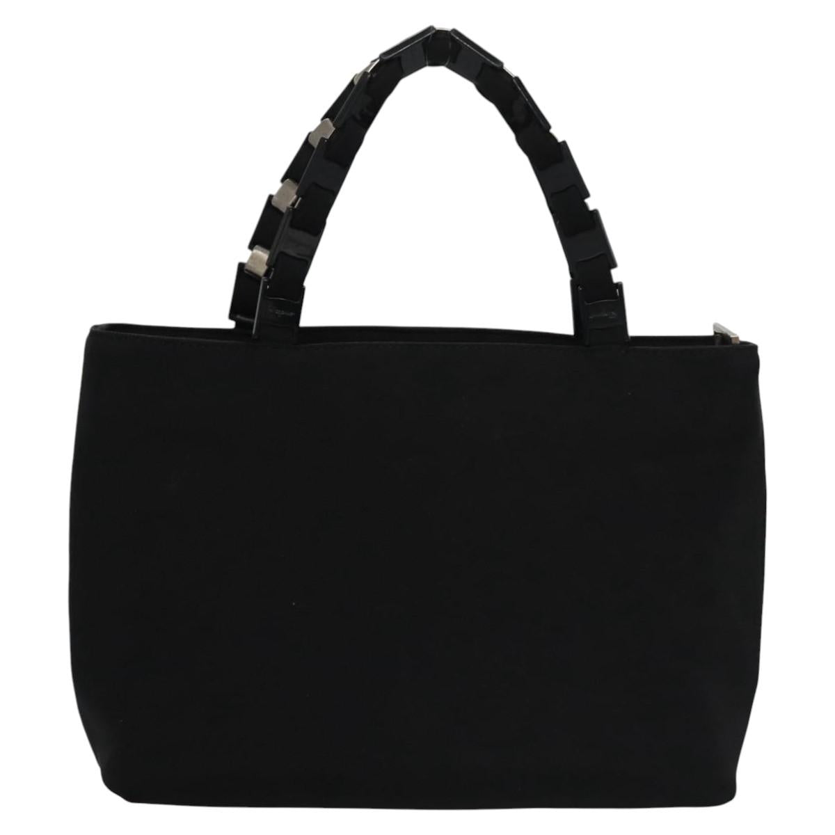 Salvatore Ferragamo Hand Bag Nylon Black Auth 109806