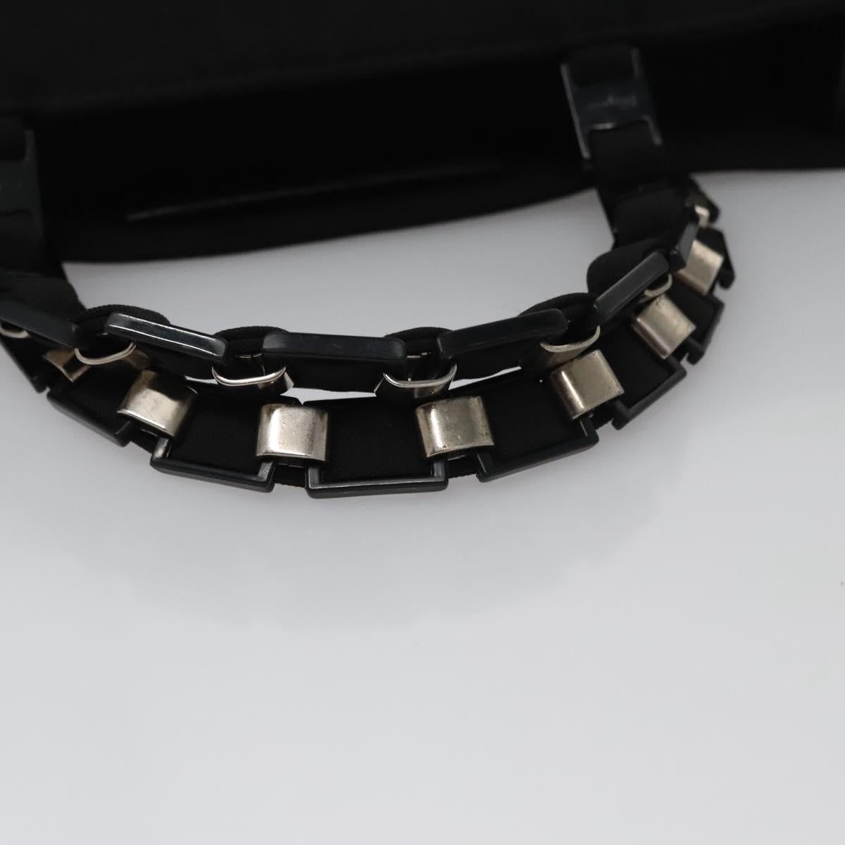 Salvatore Ferragamo Hand Bag Nylon Black Auth 109806