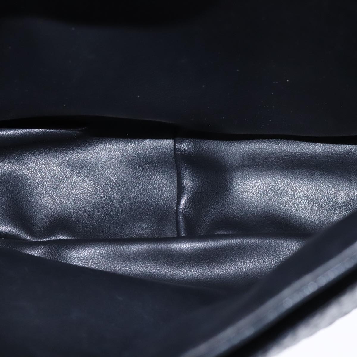 BALLY Chain Shoulder Bag Leather Black Gold Auth 109900