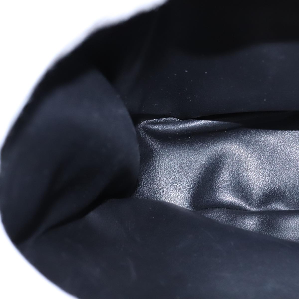 BALLY Chain Shoulder Bag Leather Black Gold Auth 109900