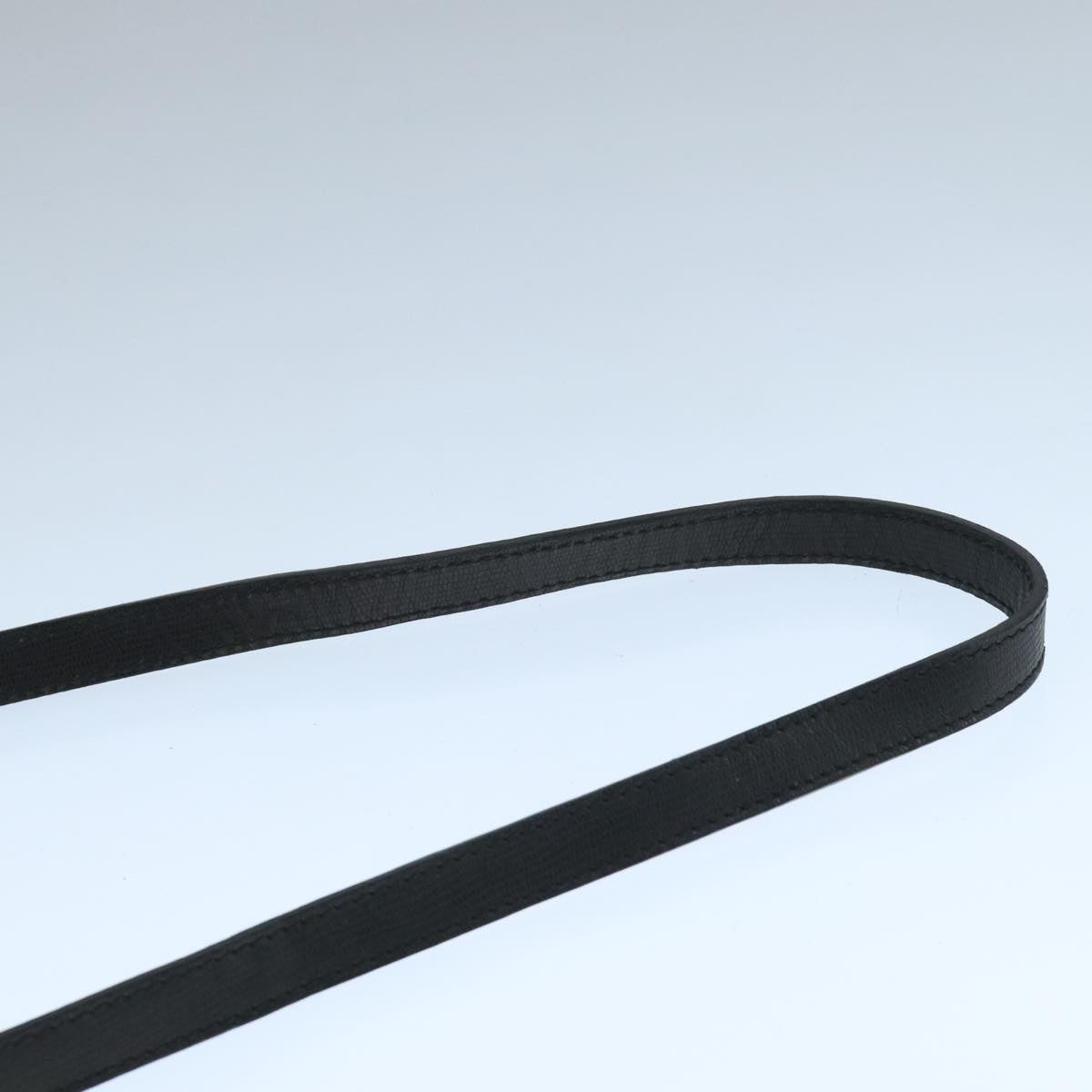 CELINE Shoulder Bag Leather Black Gold Auth 109904