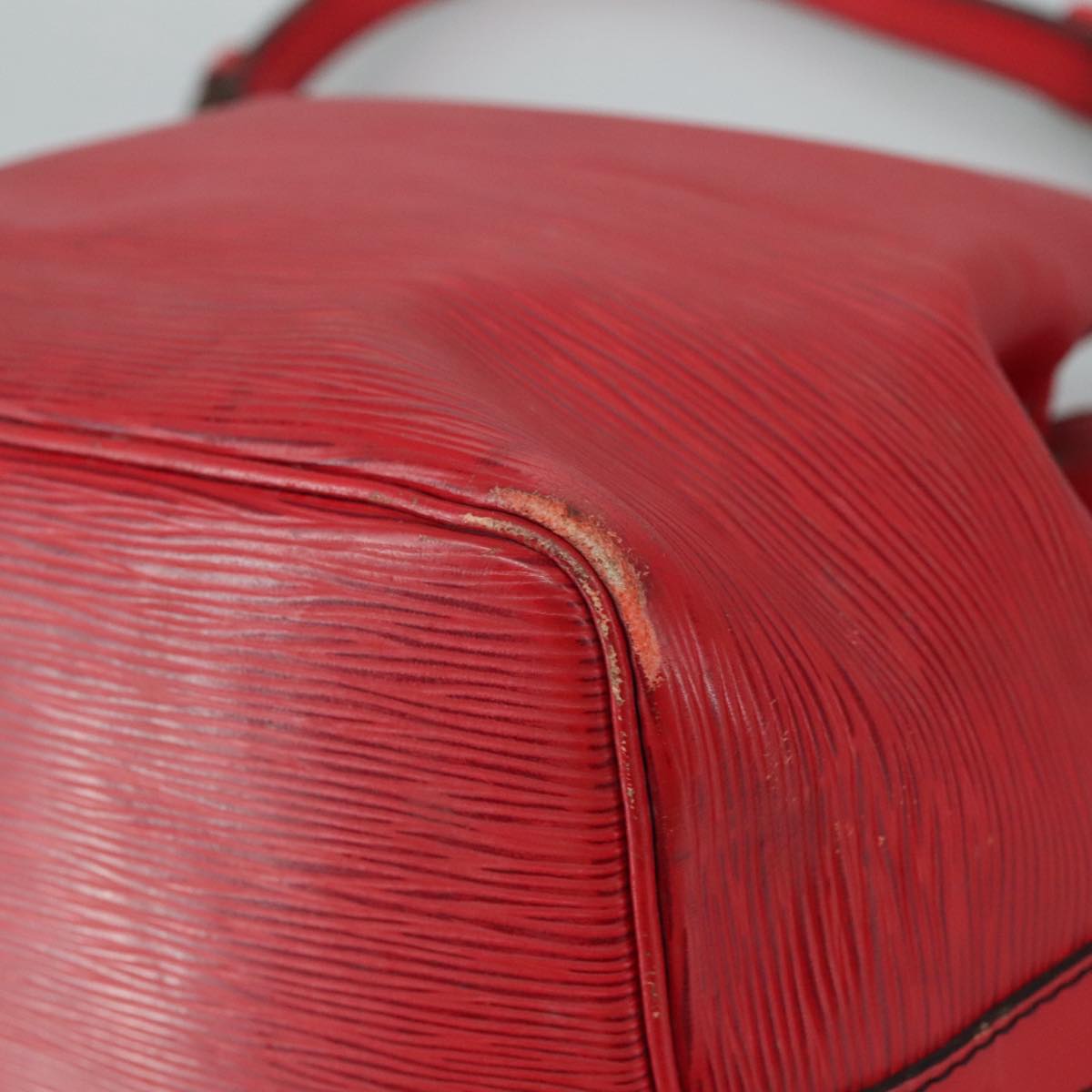 LOUIS VUITTON Epi Petit Noe Shoulder Bag Red M44107 LV Auth 109921