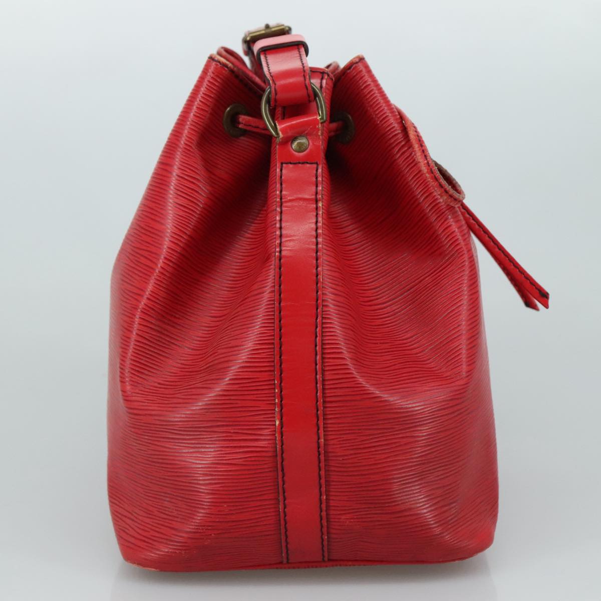 LOUIS VUITTON Epi Petit Noe Shoulder Bag Red M44107 LV Auth 109921