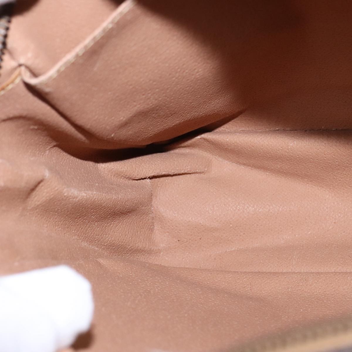 CELINE Macadam Canvas Shoulder Bag PVC Leather Brown Auth 109996