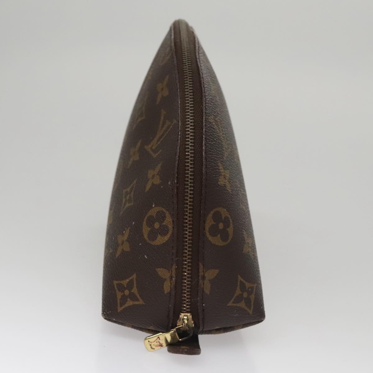 LOUIS VUITTON Monogram Trousse Demi Ronde Cosmetic Pouch M47520 LV Auth 109998