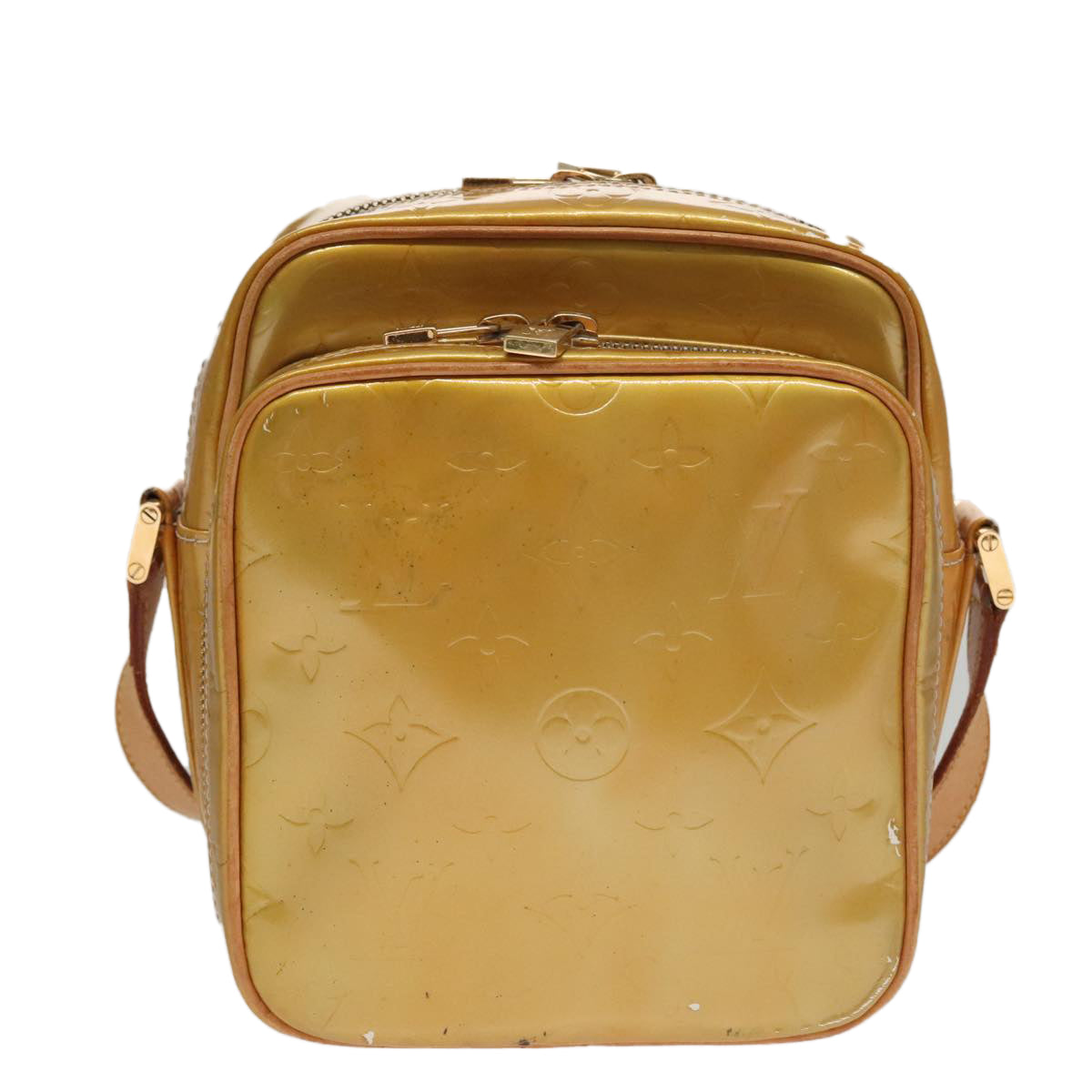 LOUIS VUITTON Monogram Vernis Wooster Shoulder Bag Gris M91036 LV Auth 110001