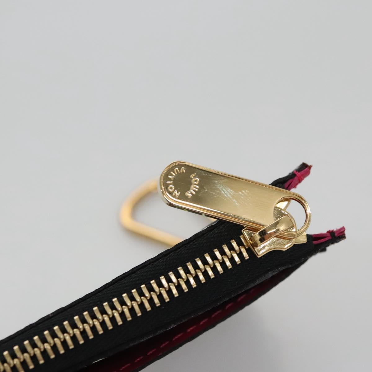 LOUIS VUITTON Multicolor Pochette Cles NM Coin Purse Black M93735 Auth 110059SAM