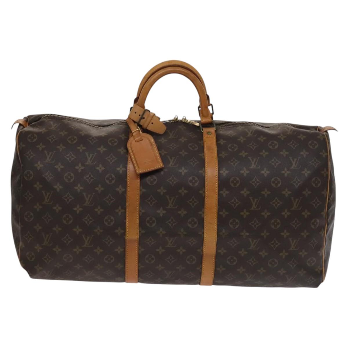 LOUIS VUITTON Monogram Keepall 60 Boston Bag M41422 LV Auth 110096