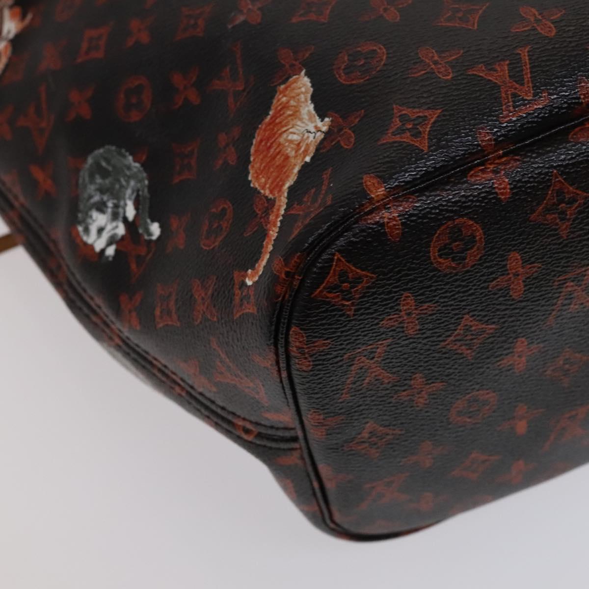 LOUIS VUITTON Catgram Neverfull MM Tote Bag M44441 LV Auth 110104A