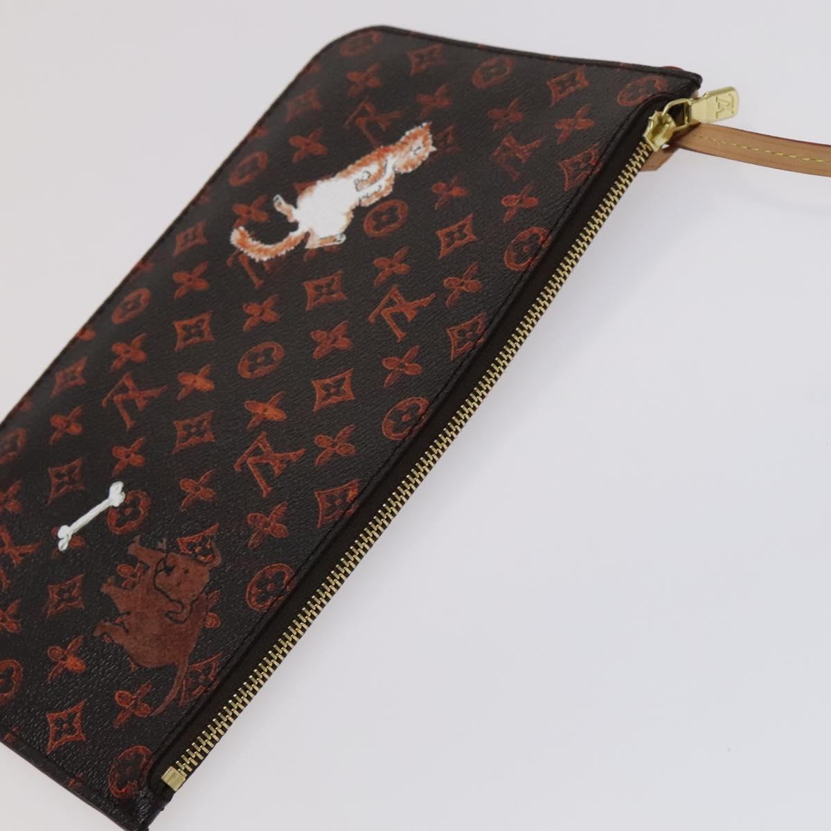 LOUIS VUITTON Catgram Neverfull MM Tote Bag M44441 LV Auth 110104A
