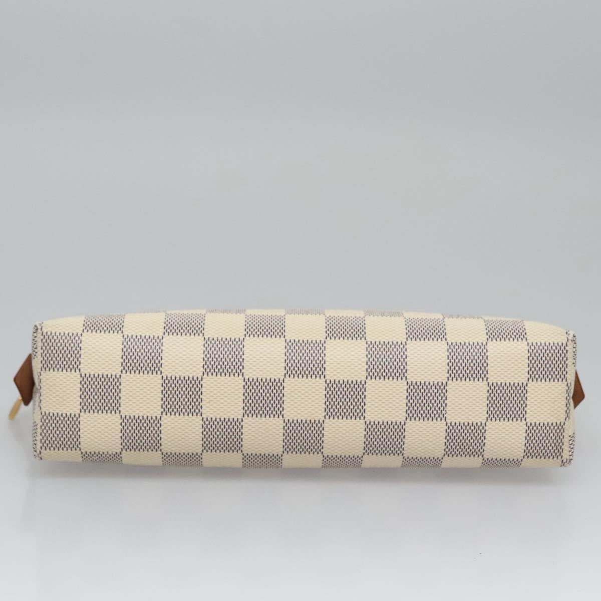 LOUIS VUITTON Damier Azur Pochette Cosmetic GM Pouch N23346 LV Auth 110125V