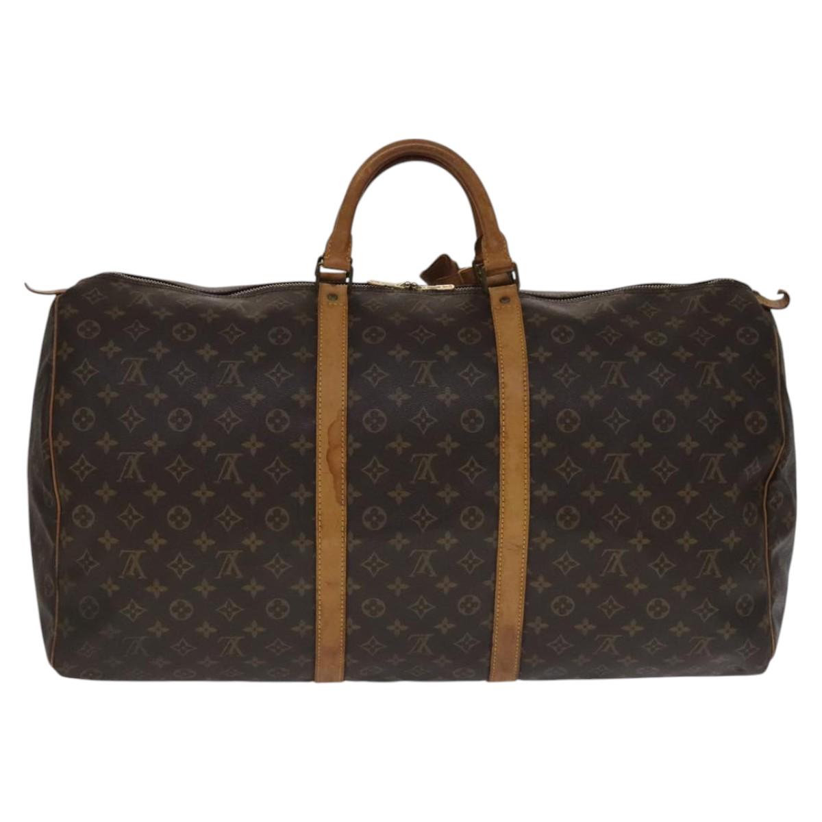 LOUIS VUITTON Monogram Keepall 60 Boston Bag M41422 LV Auth 110141