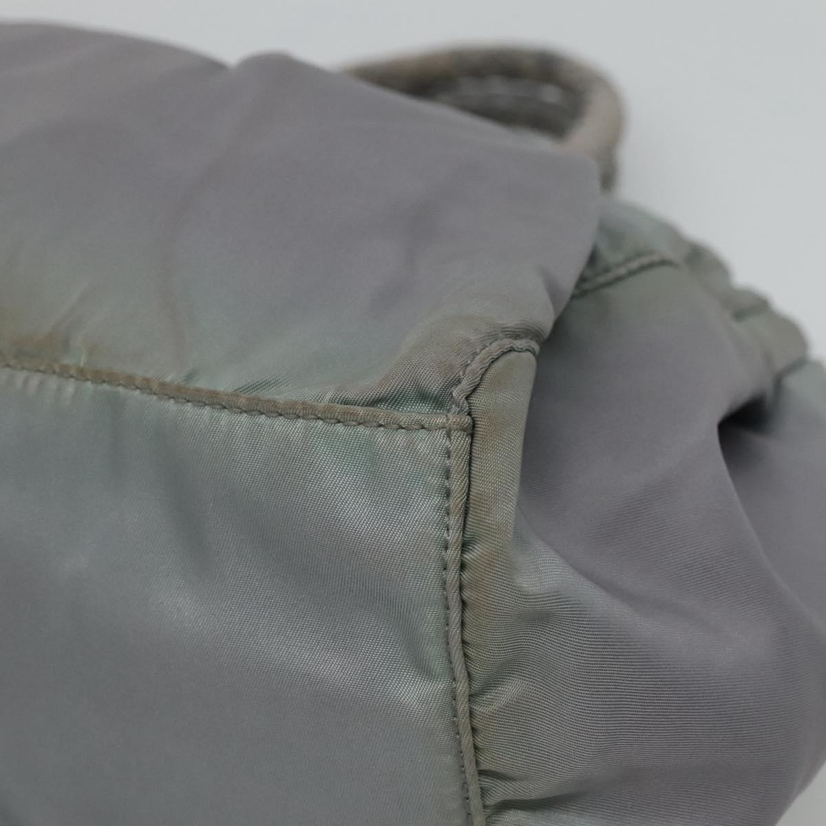 PRADA Hand Bag Nylon 2way Gray Auth 110159