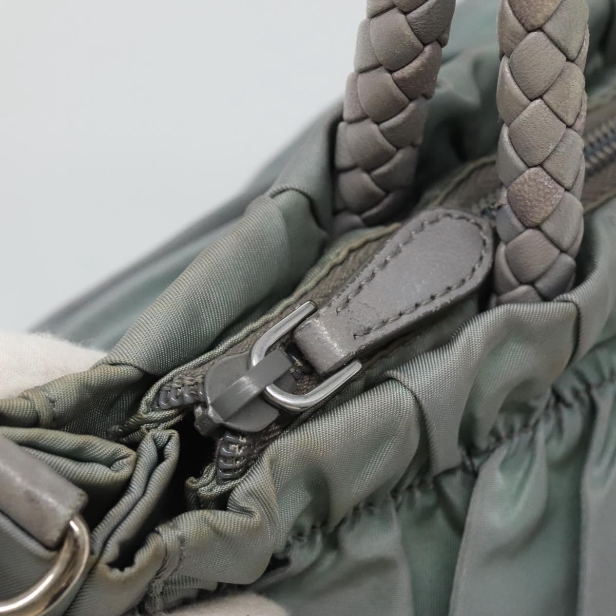 PRADA Hand Bag Nylon 2way Gray Auth 110159