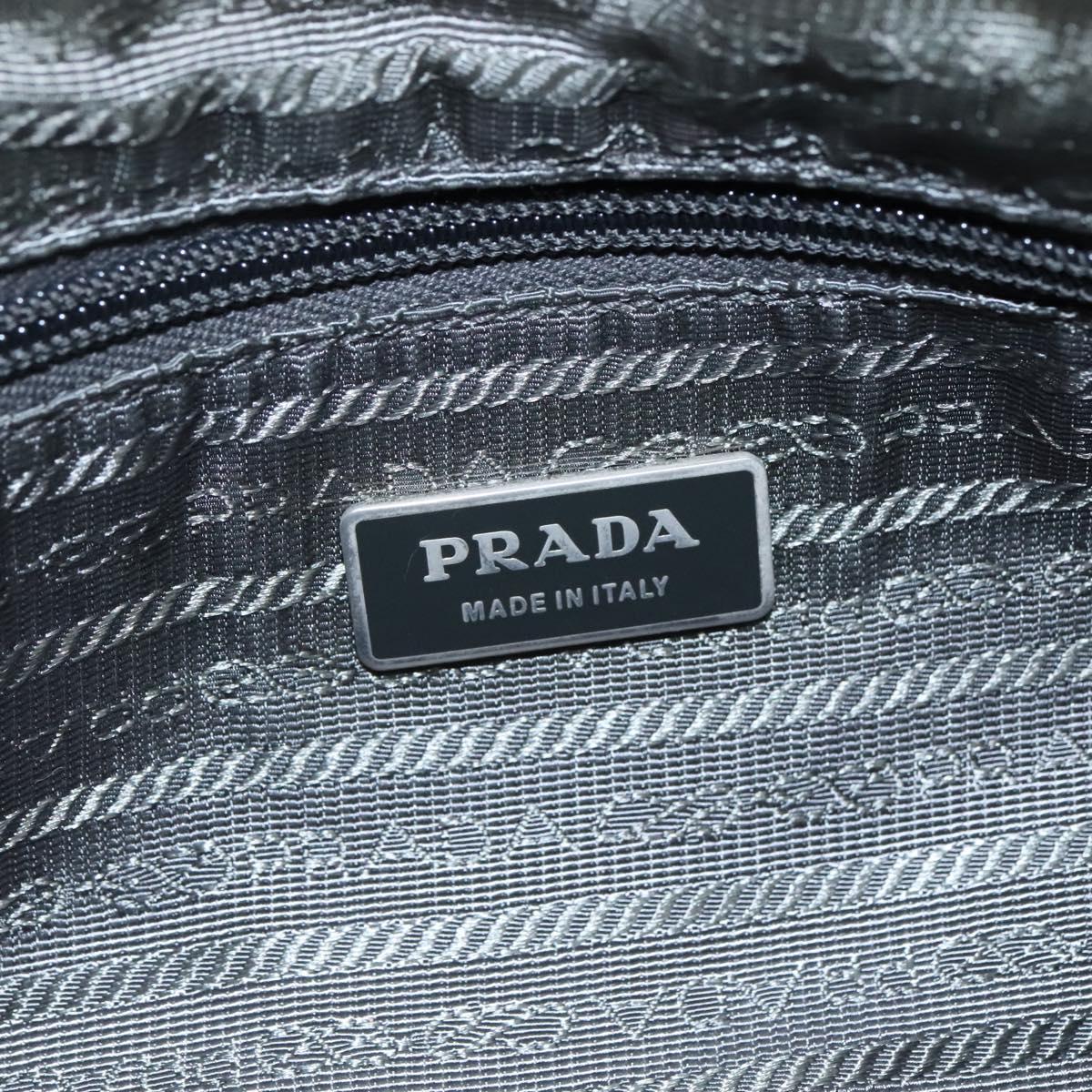 PRADA Hand Bag Nylon 2way Gray Auth 110159