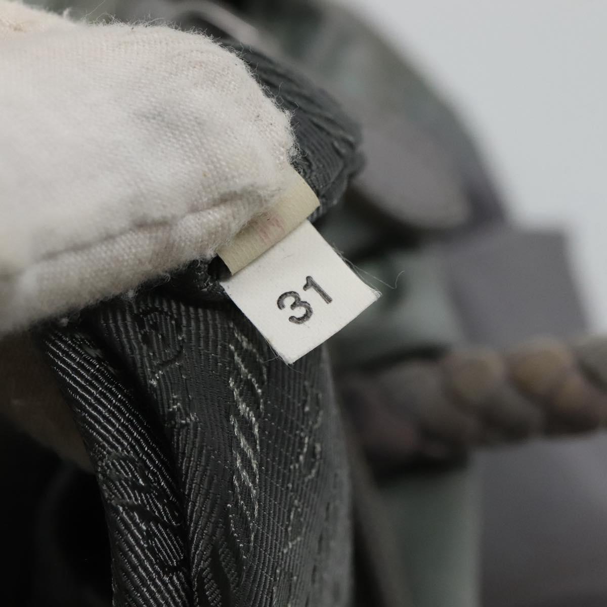 PRADA Hand Bag Nylon 2way Gray Auth 110159