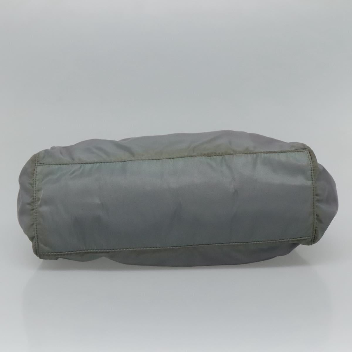 PRADA Hand Bag Nylon 2way Gray Auth 110159