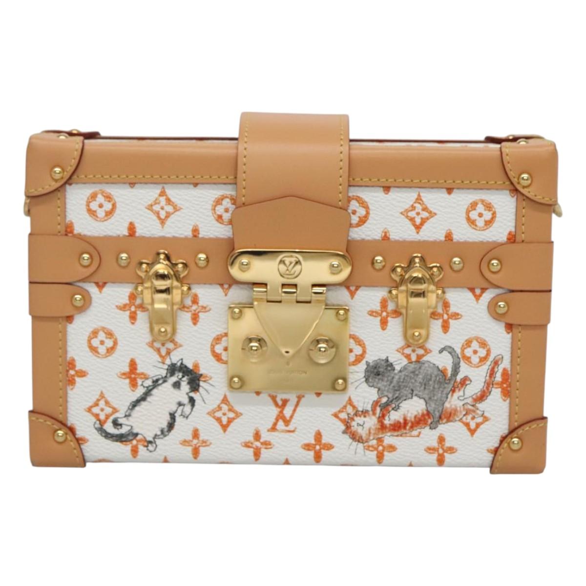 LOUIS VUITTON Catgram Petit Maru NM Shoulder Bag White LV Auth 110163S