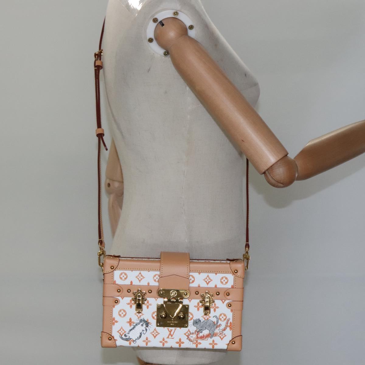 LOUIS VUITTON Catgram Petit Maru NM Shoulder Bag White LV Auth 110163SM