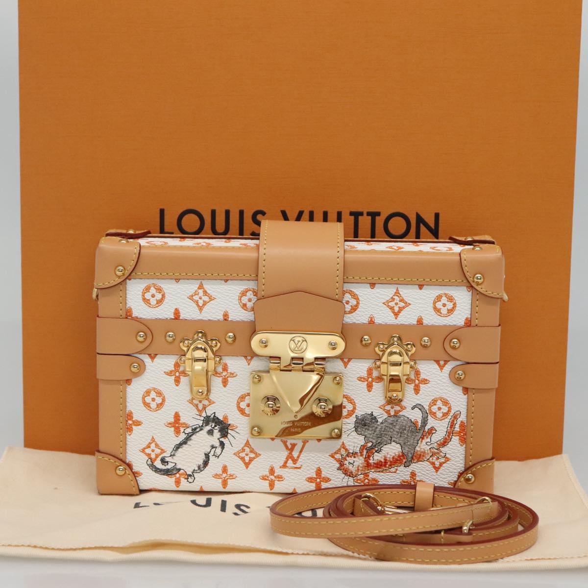 LOUIS VUITTON Catgram Petit Maru NM Shoulder Bag White LV Auth 110163S