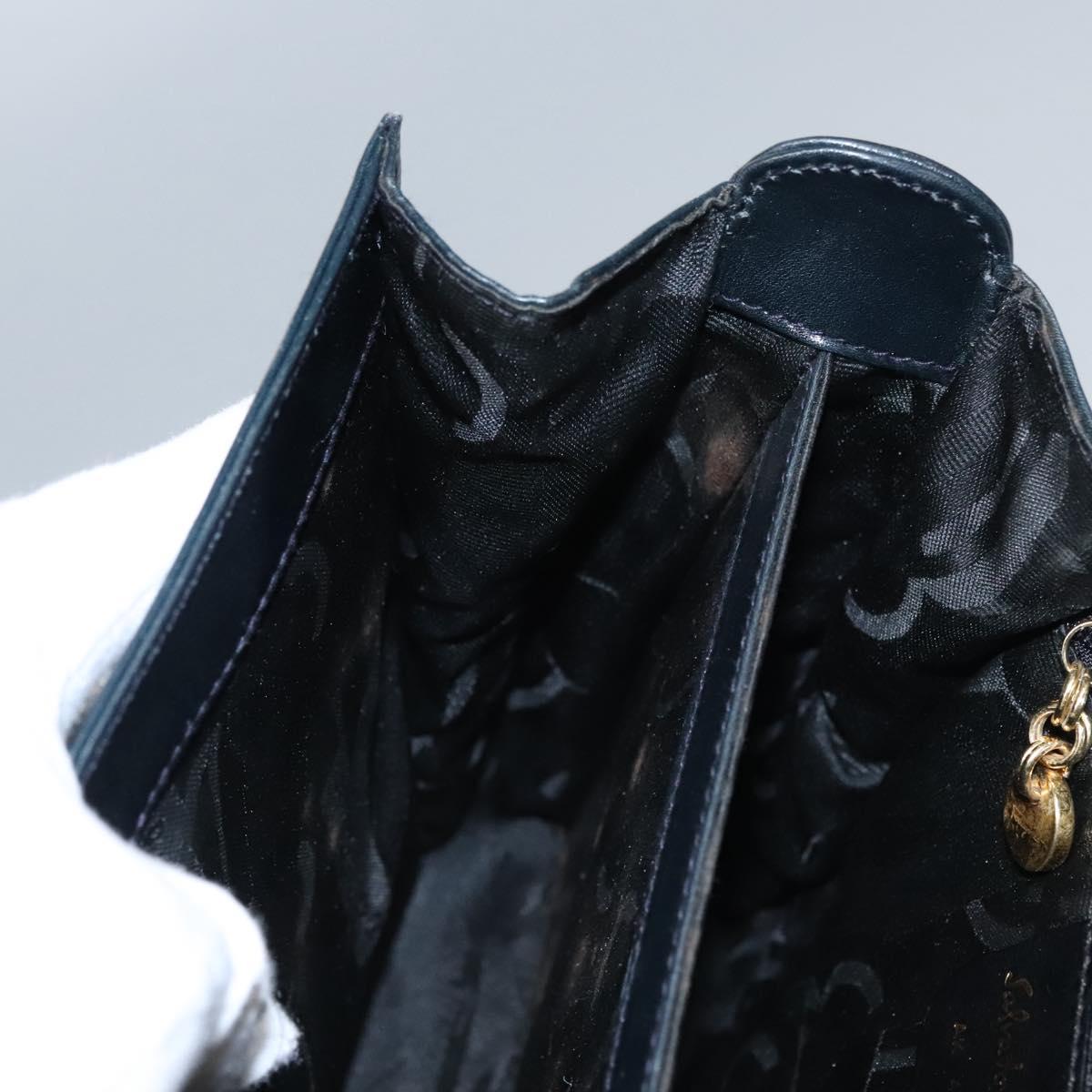 Salvatore Ferragamo Gancini Hand Bag Leather 2way Black Auth 110168