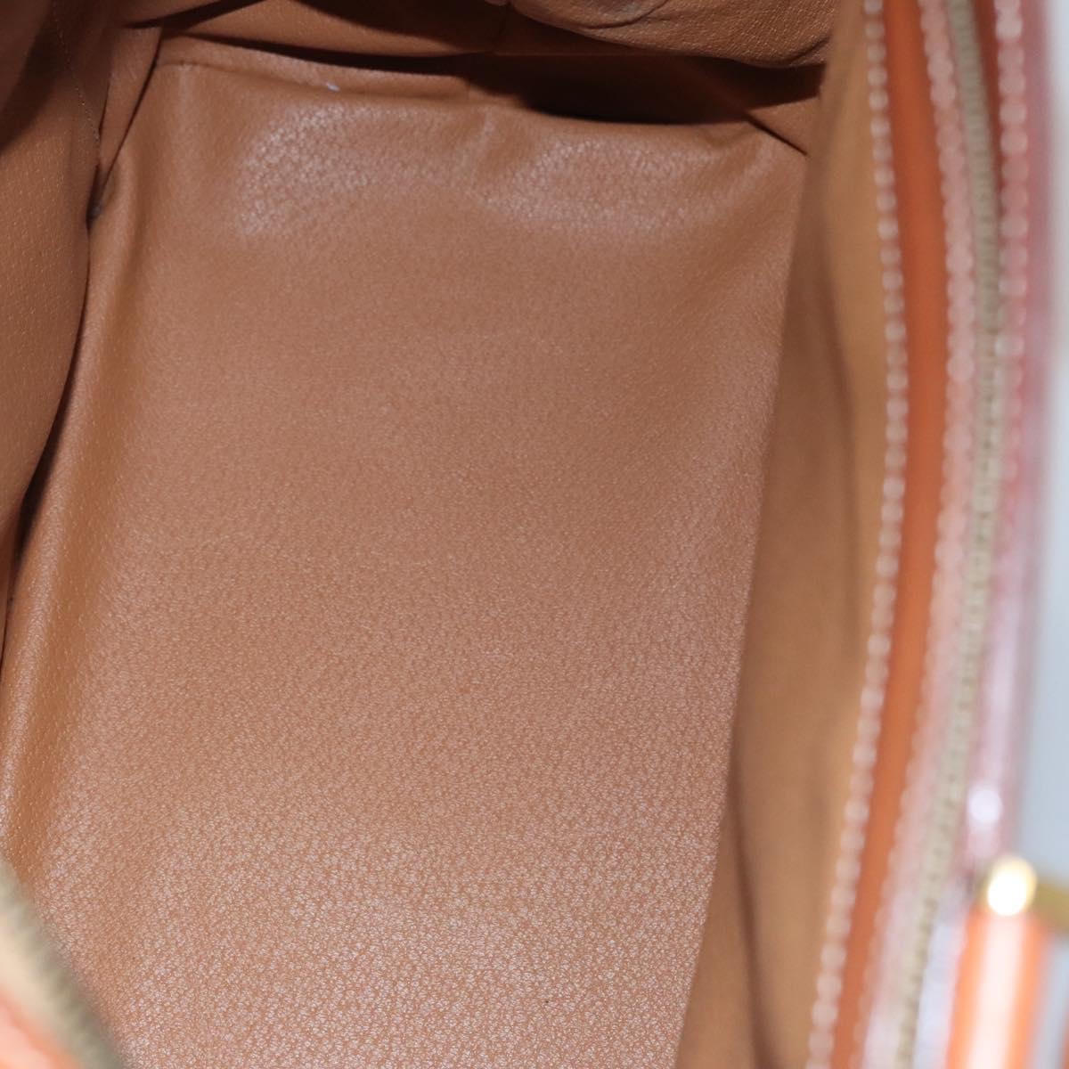 CELINE Macadam Canvas Hand Bag PVC Leather Brown Auth 110210