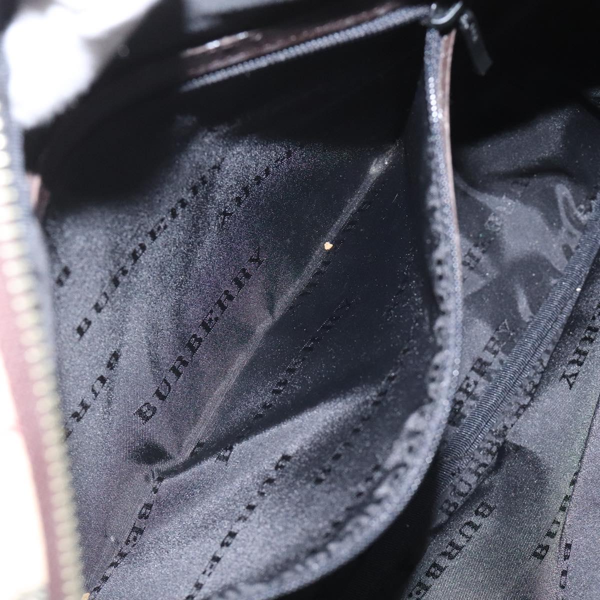 BURBERRY Nova Check Shoulder Bag Canvas Beige Auth 110227