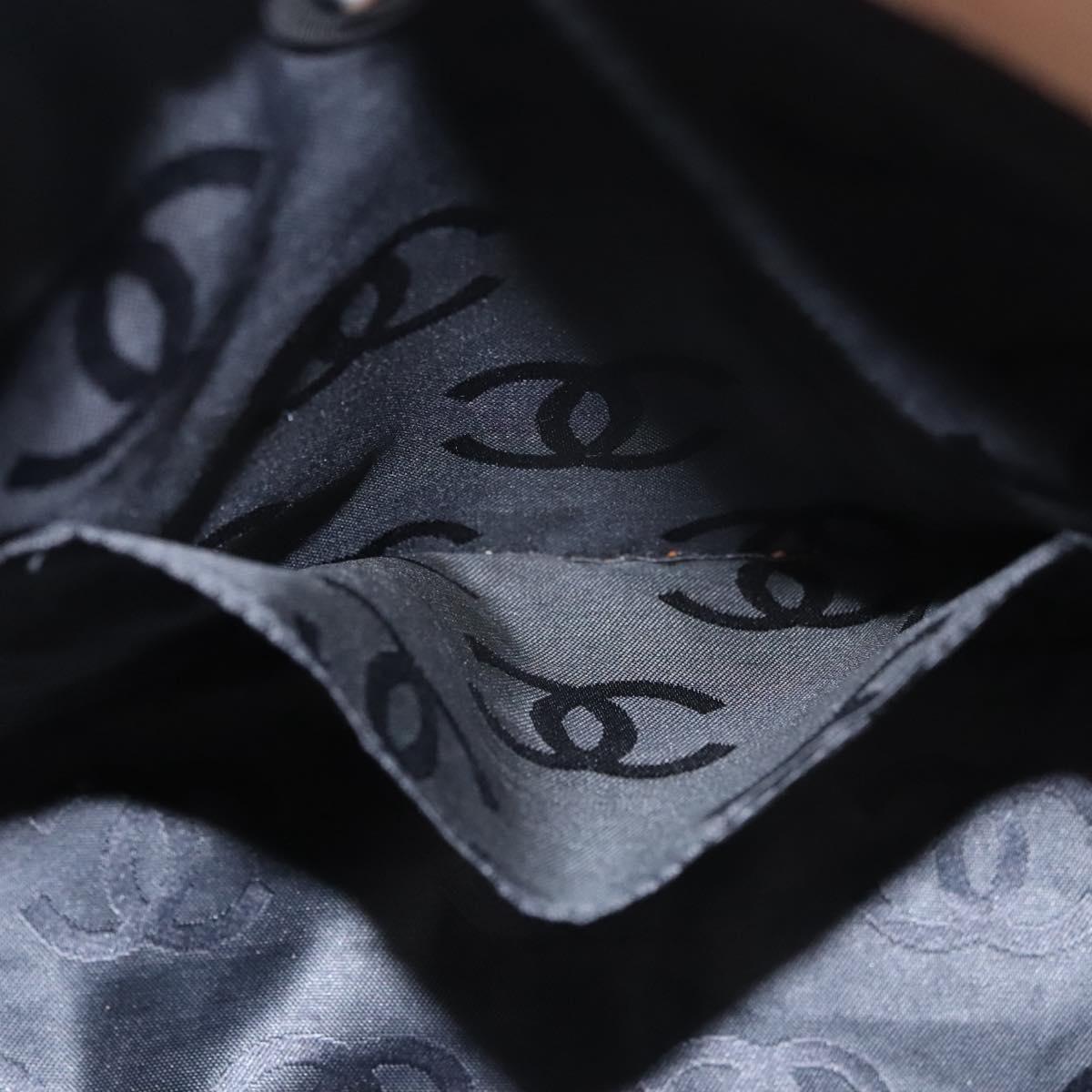 CHANEL Matelasse Cambon Line Shoulder Bag Leather Beige Silver CC Auth 110229A