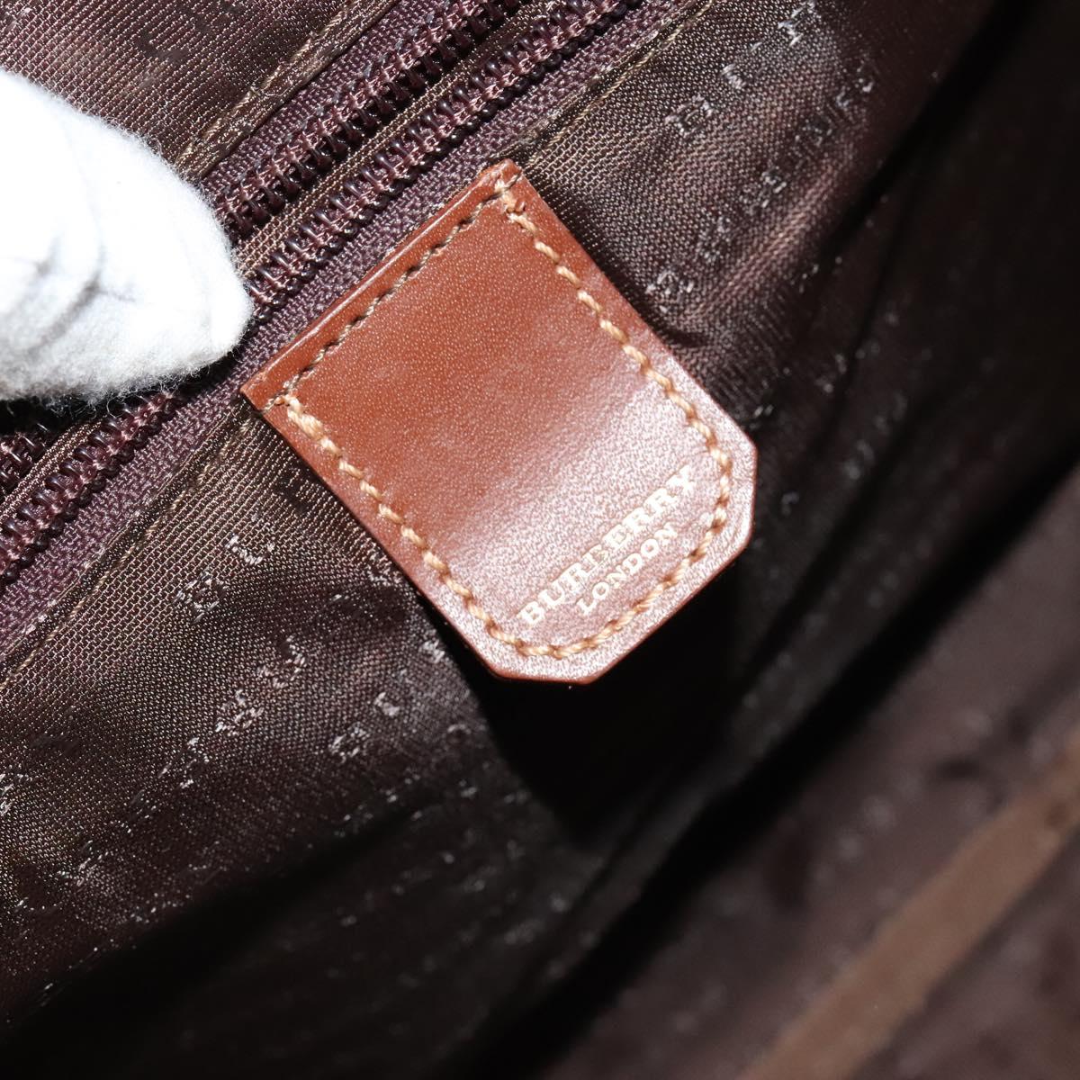 BURBERRY Nova Check Shoulder Bag PVC Beige Auth 110240